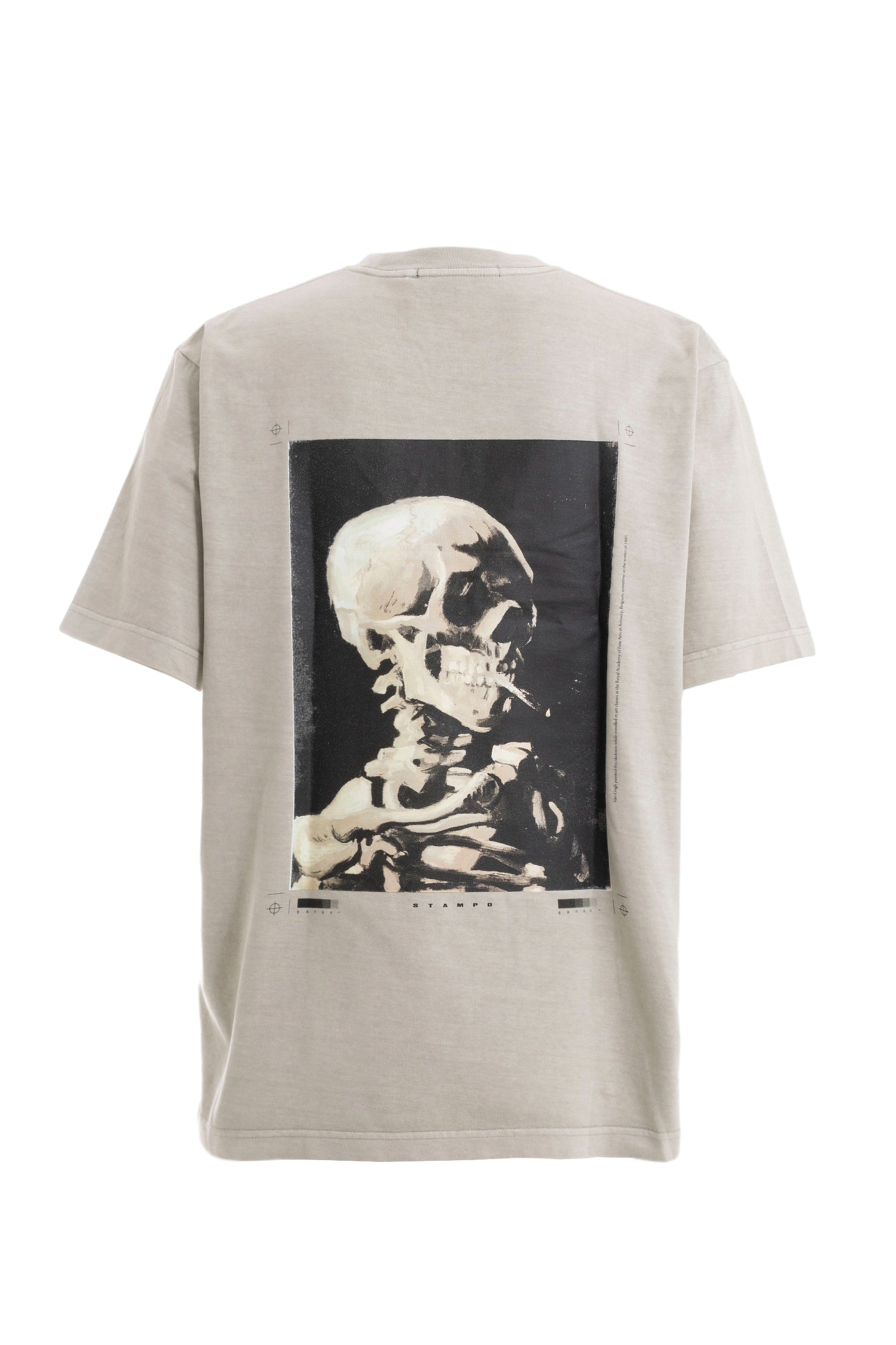 STAMPD FW23 SKELETON GARMENT DYE RELAXED TEE V1 / FOG -NUBIAN