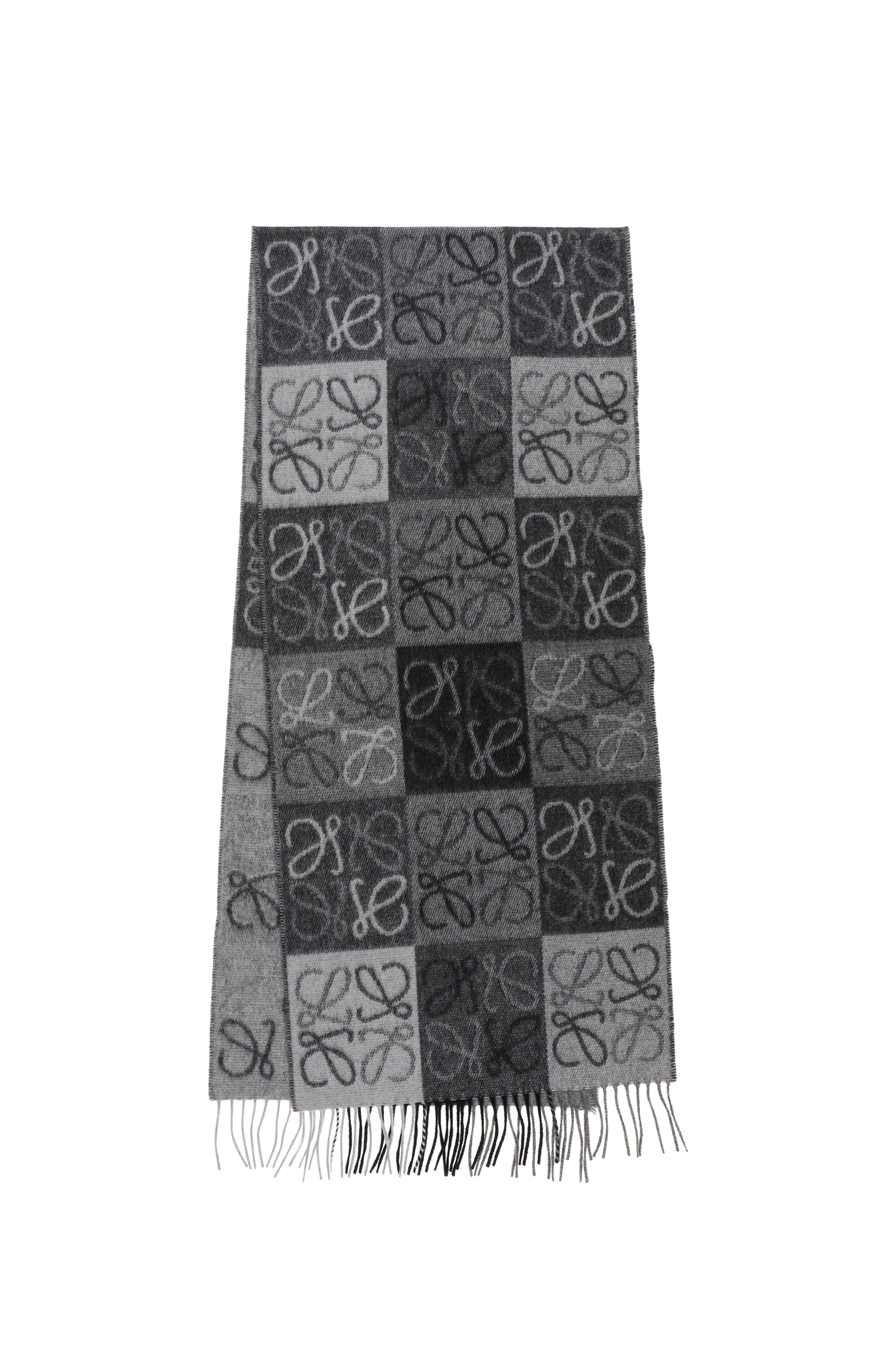 38X180 ANAGRAM SCARF / BLK WHT