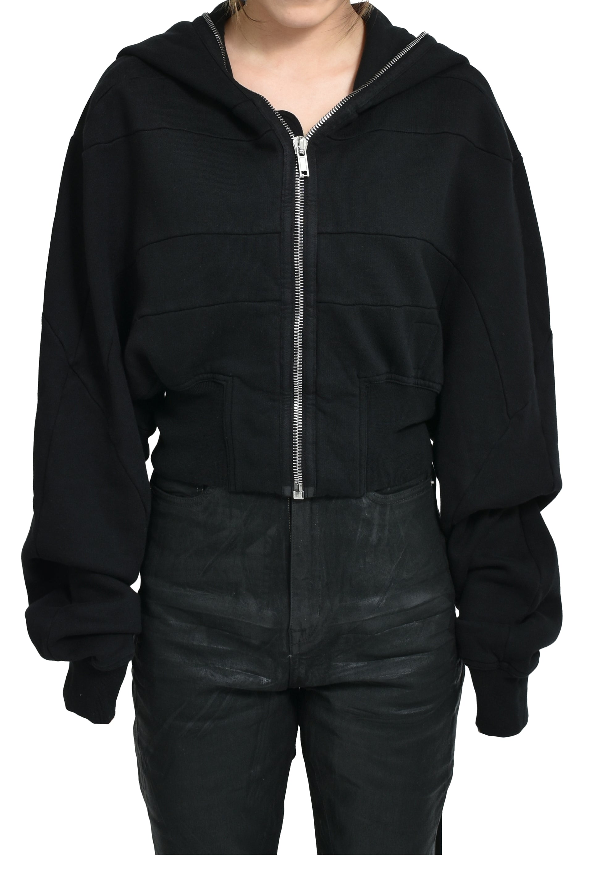 Rick Owens DRKSHDW COLLAGE GIMP HOODIE / BLK