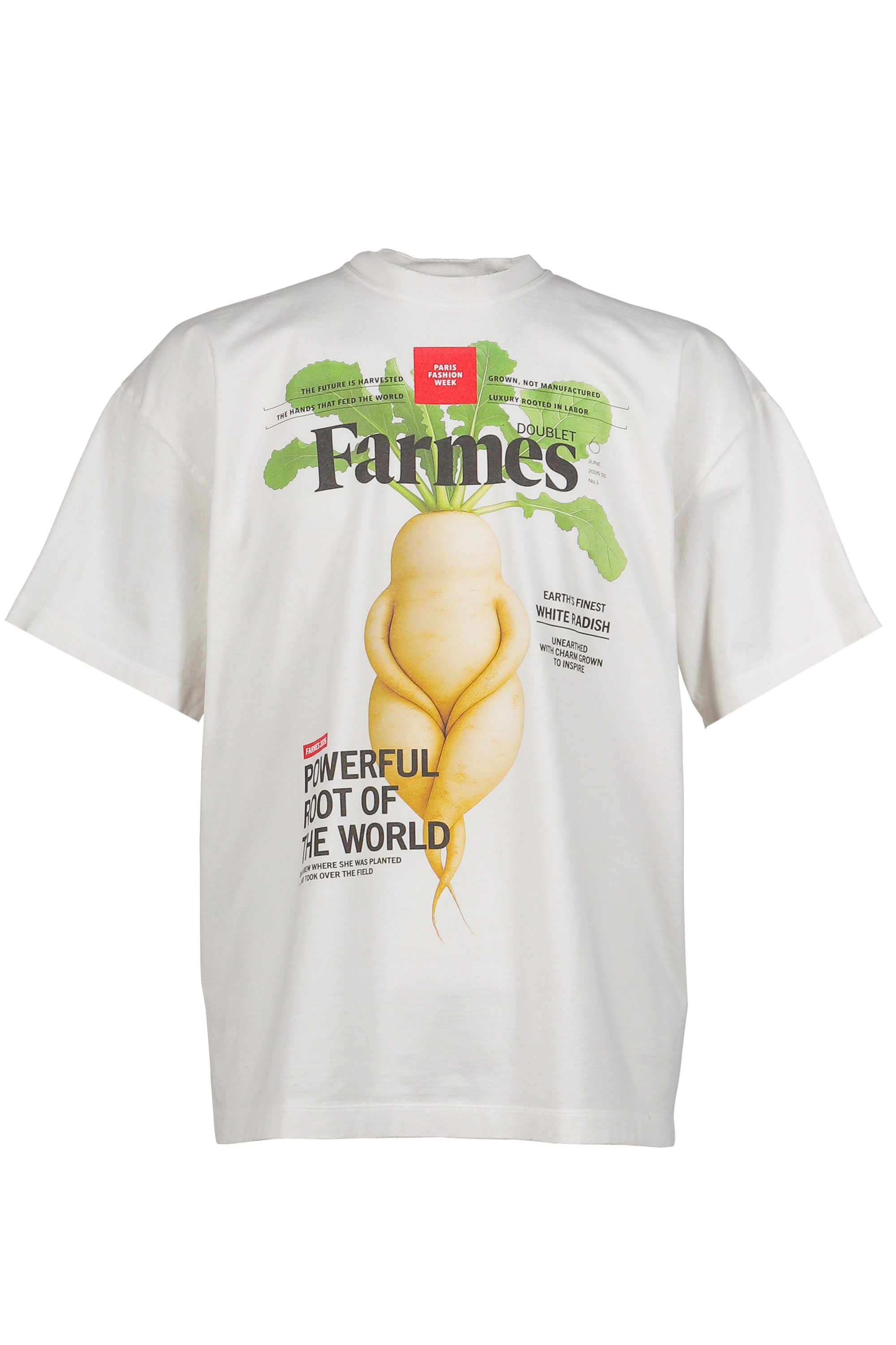 doublet ダブレット SS26 FARMES MAGAZINE COVER T-SHIRT / WHT 