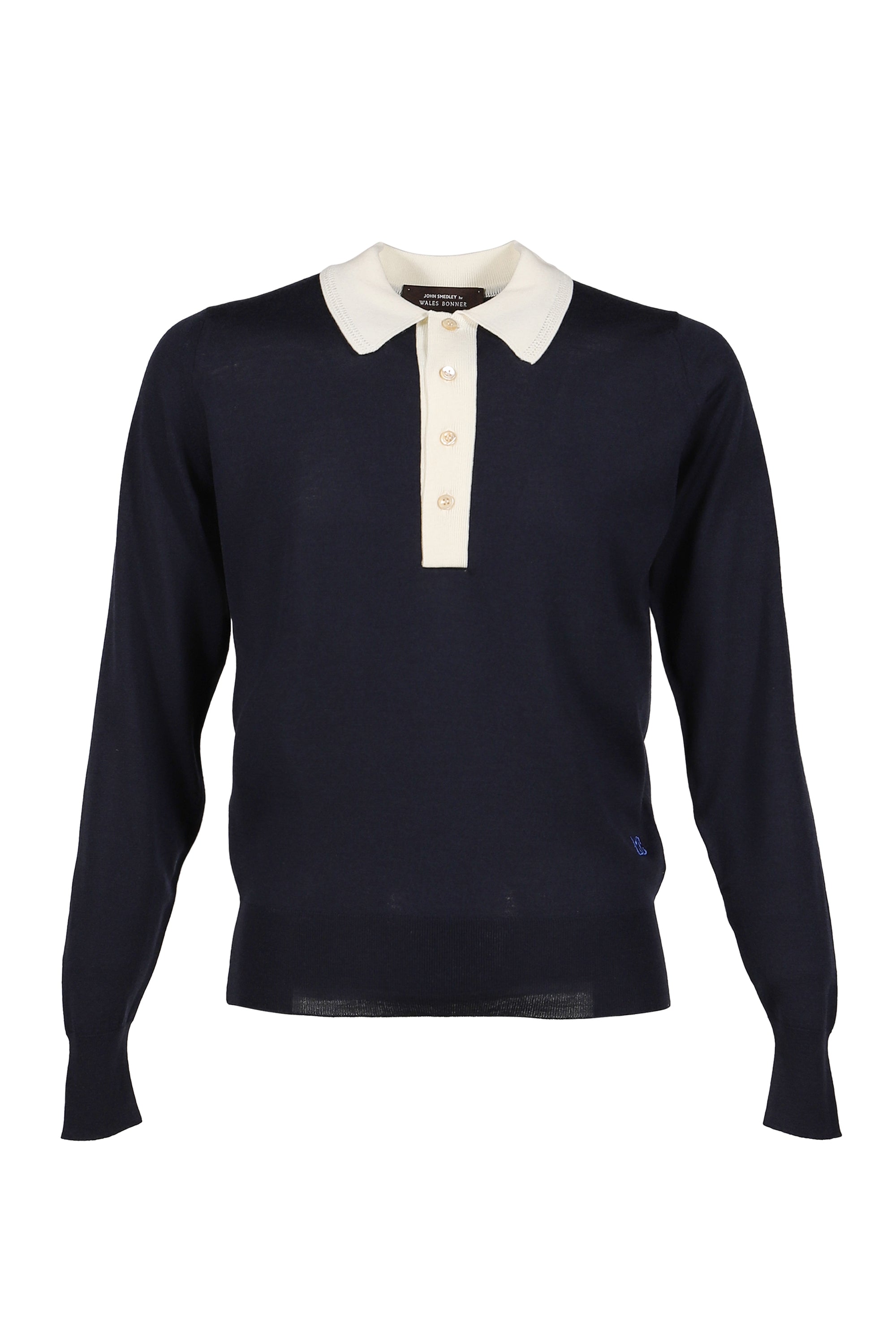 Wales Bonner JOHN SMEDLEY SS26 HENRY POLO / NVY / IVO - NUBIAN