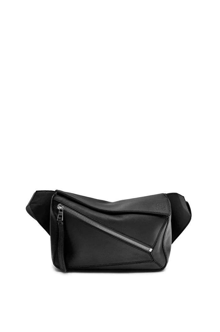 Loewe Cropped Puzzle Bag in Black