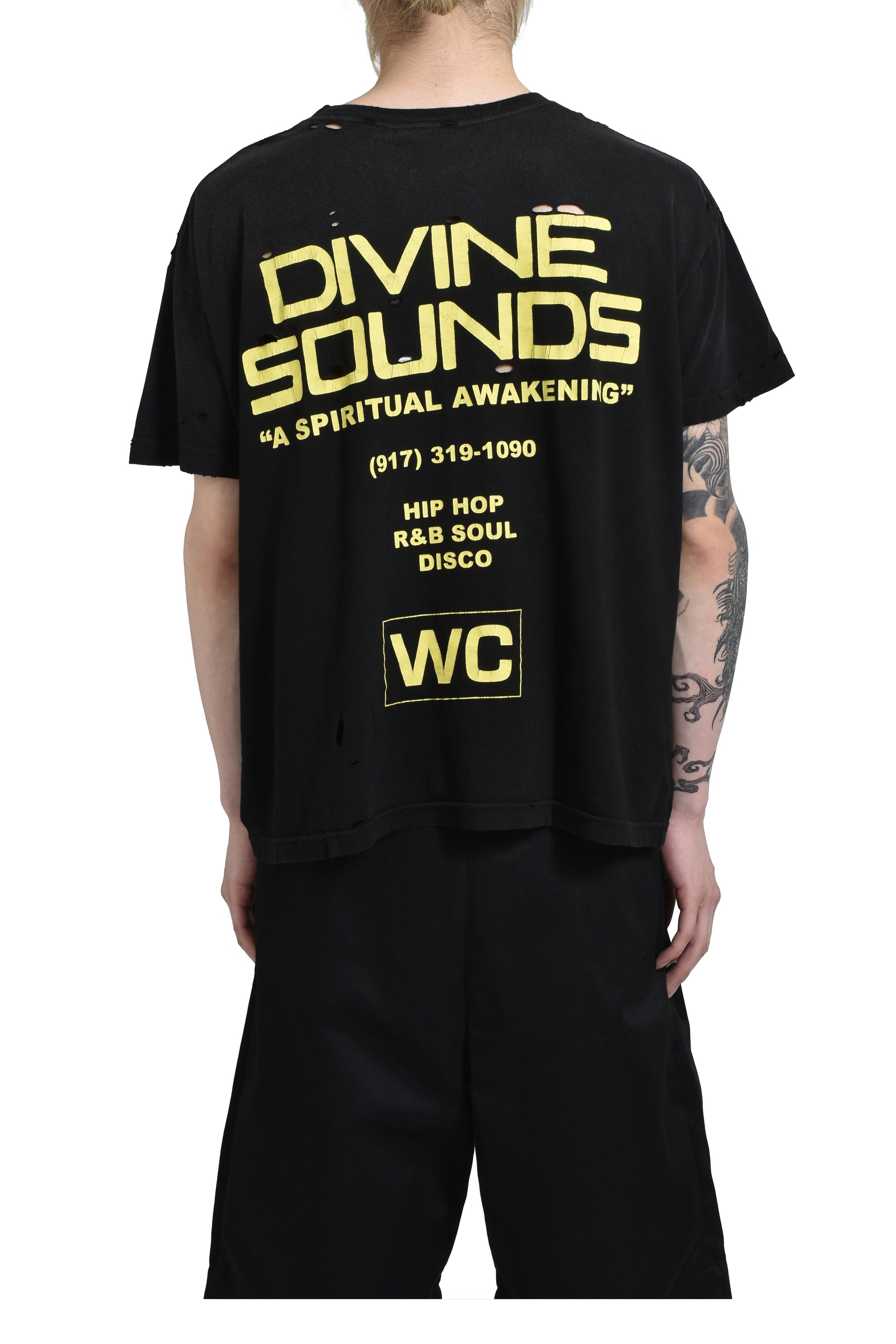 WILLY CHAVARRIA DIVINE SOUNDS DESTROYED EASY TEE / BLK
