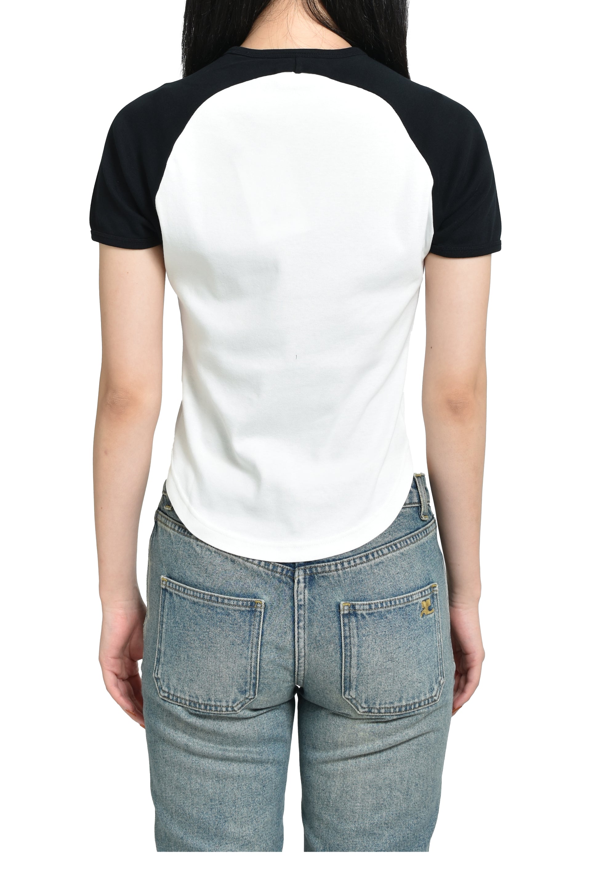 CIRCLE CONTRAST T-SHIRT / HERITAGE WHT/BLK