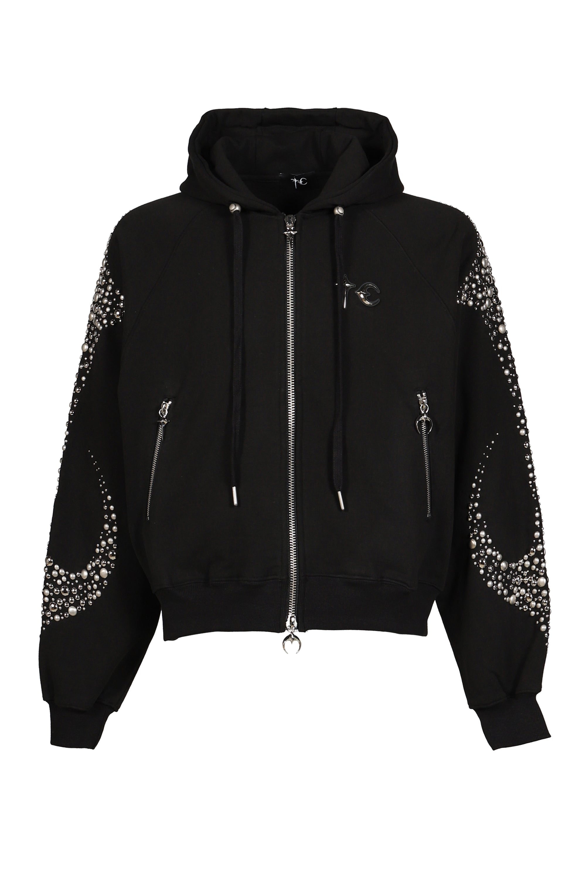 Thug Club サグクラブ FW26 IRON STEEL FOCUS ZIP-UP HOODIE / BLK