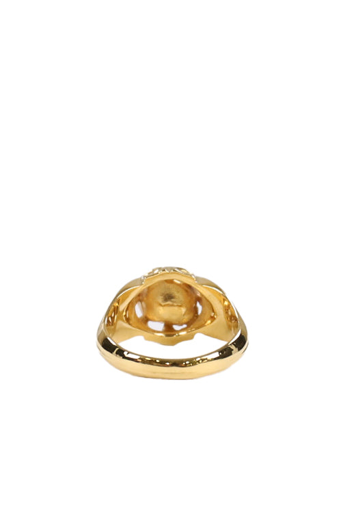 ERNEST W. BAKER ROSE STONE RING / GLD