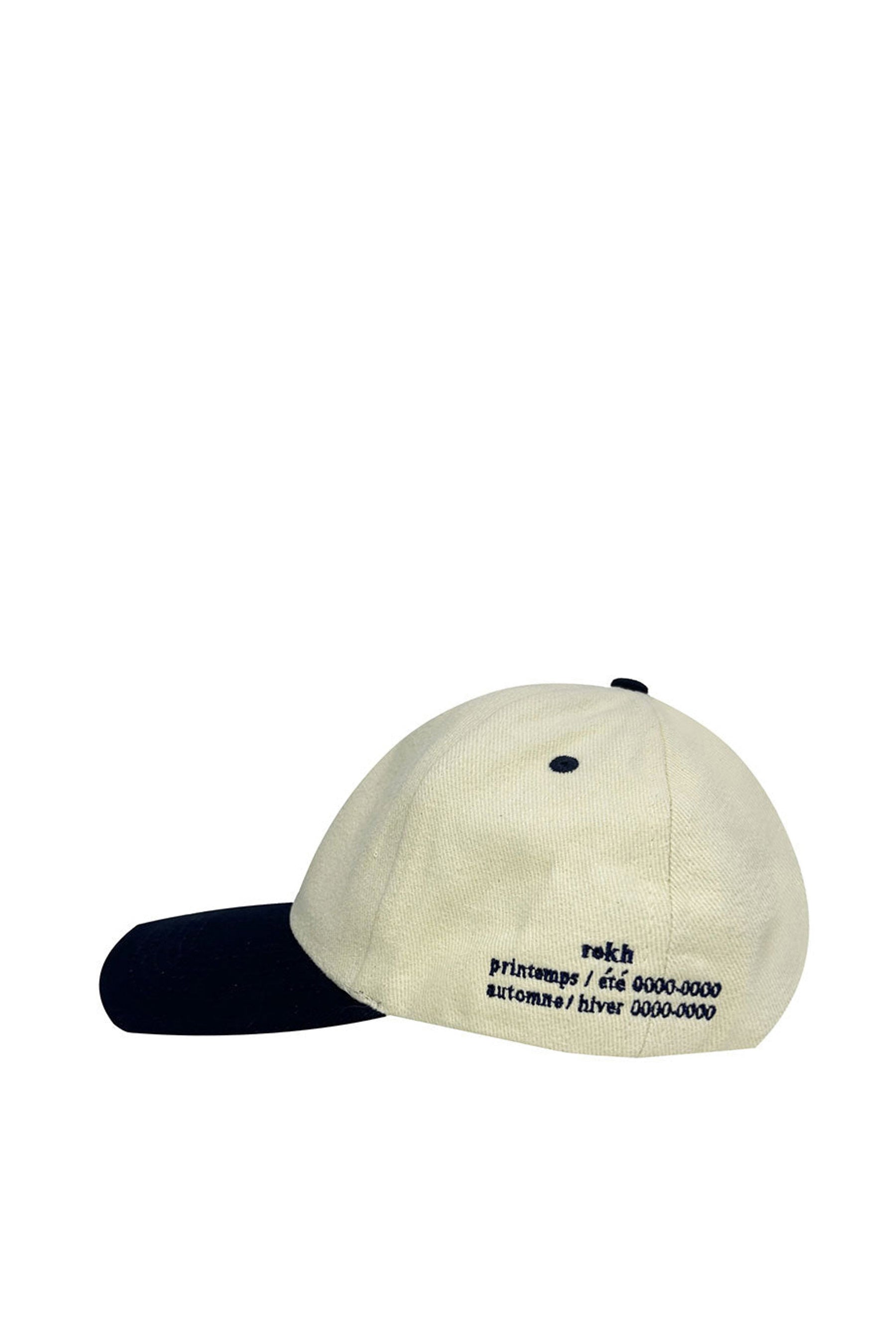 EMBROIDERED BALL CAP - IVORY NAVY / NVY