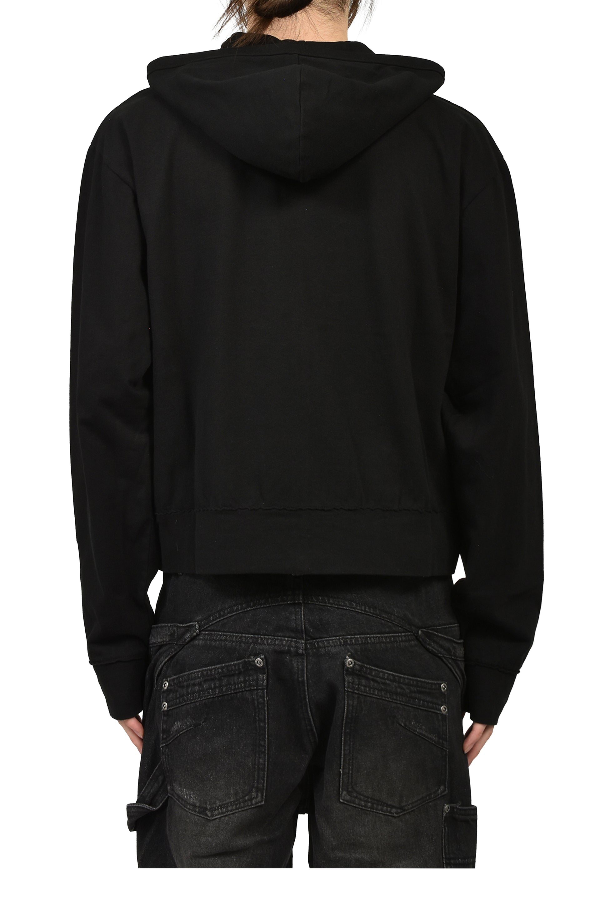 CAPPY STUD HOODIE ZIP-UP / BLK
