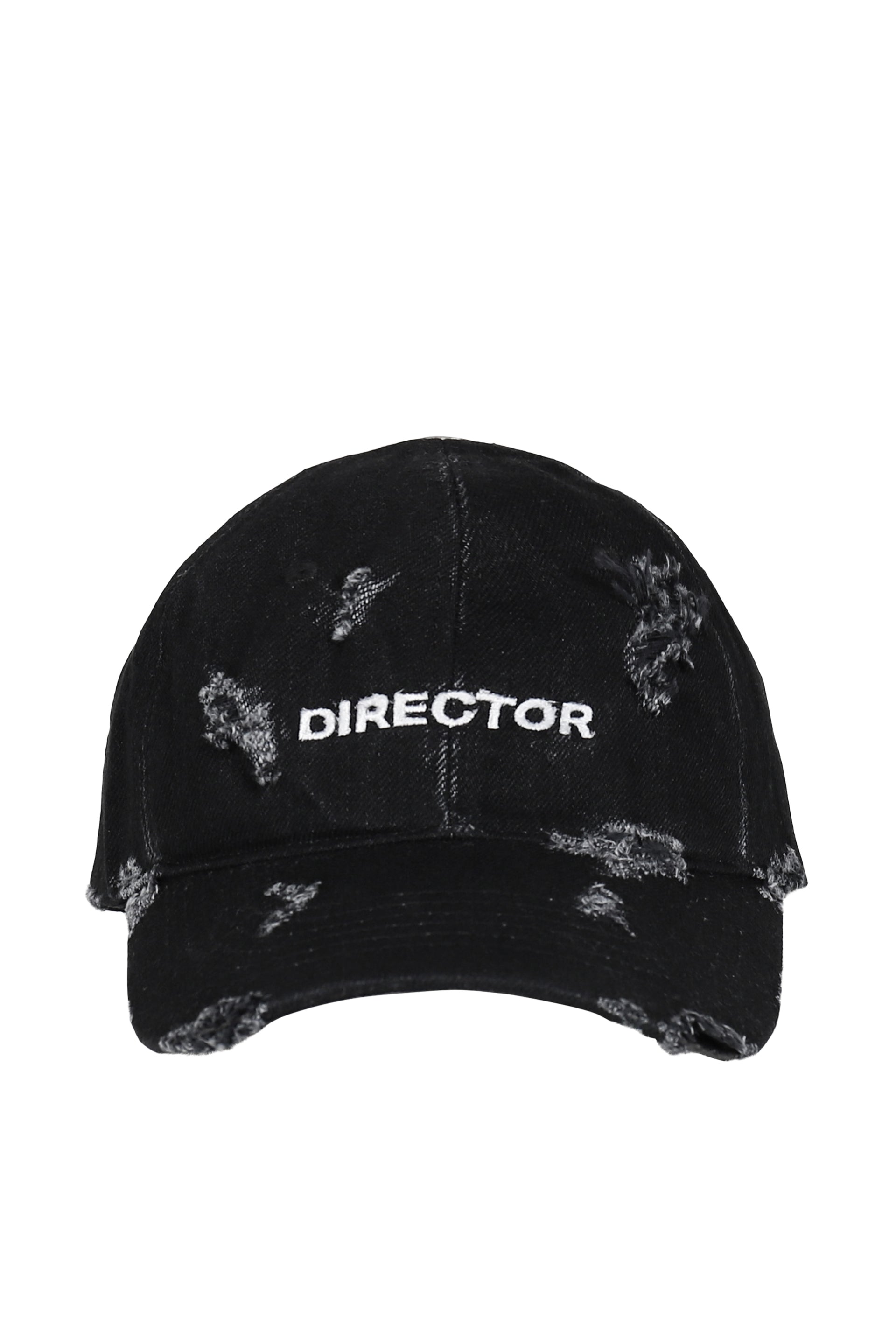 DIRECTOR DAMAGED DENIM CAP / BLK
