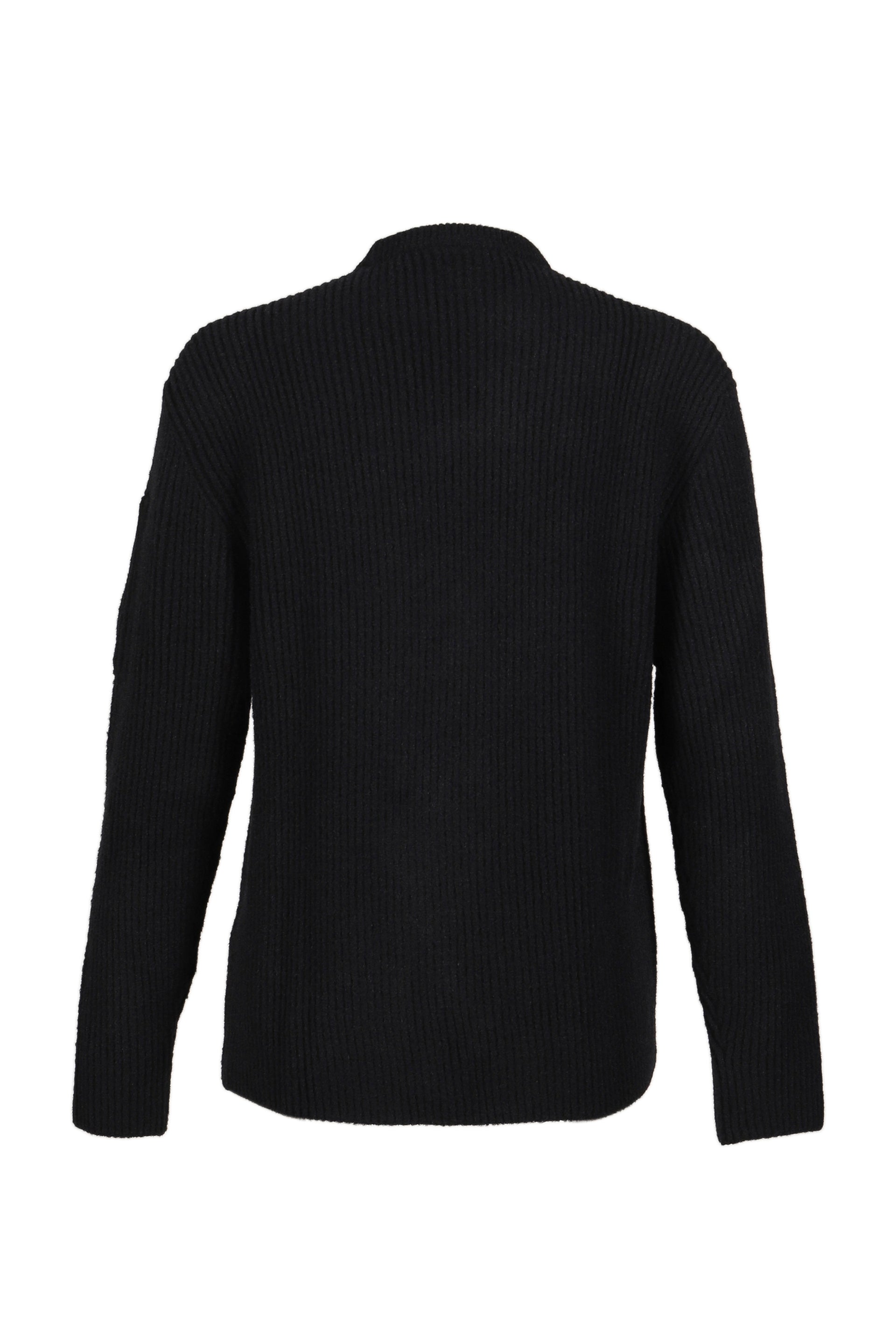 KNW CREW NECK IN FLEECE KNIT / BLK