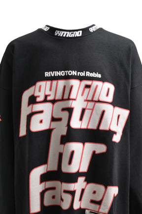 FASTING FOR FASTER LS TEE / VINTAGE BLK