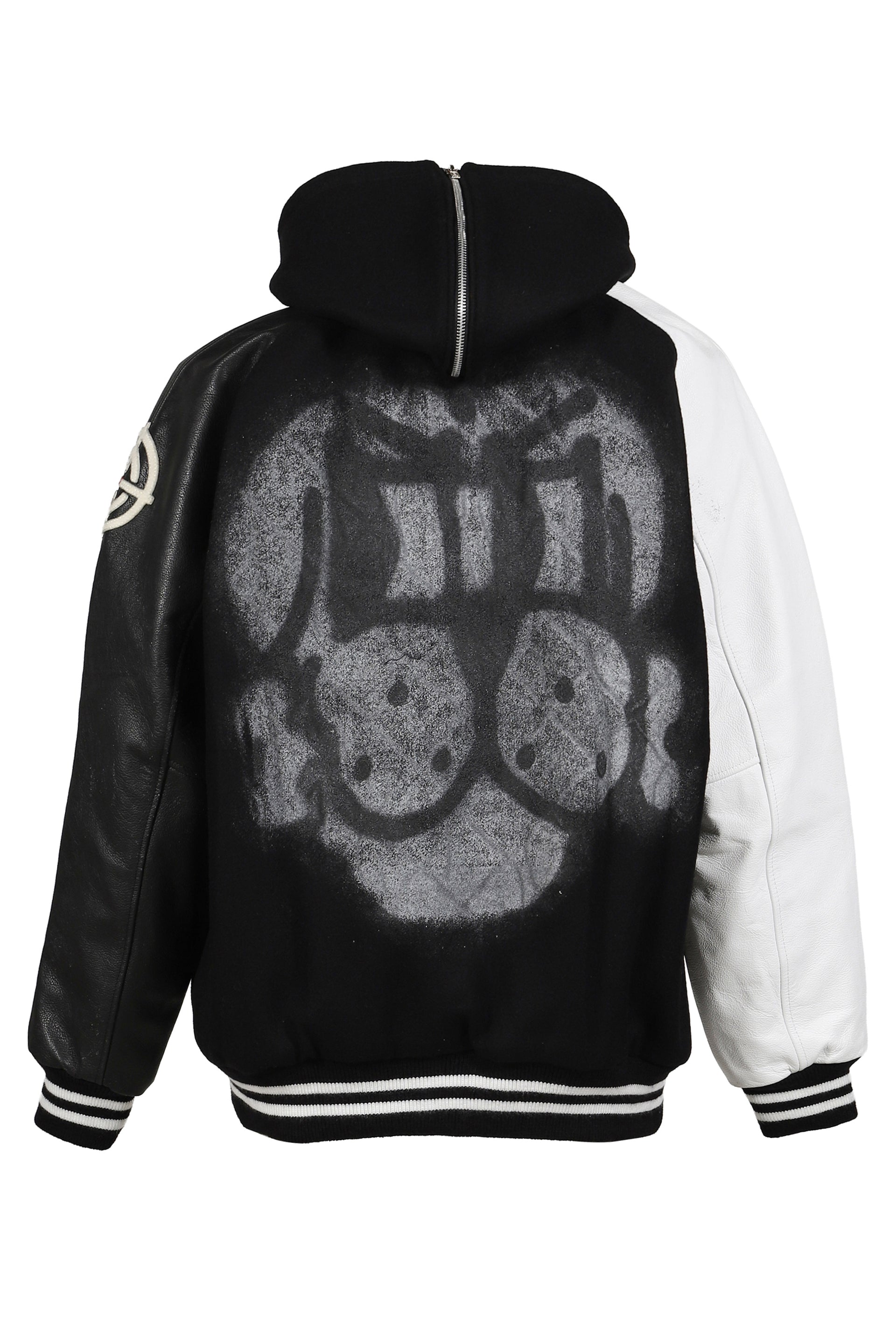 `GLOBAL GAME'LETTERMAN JACKET / BLK