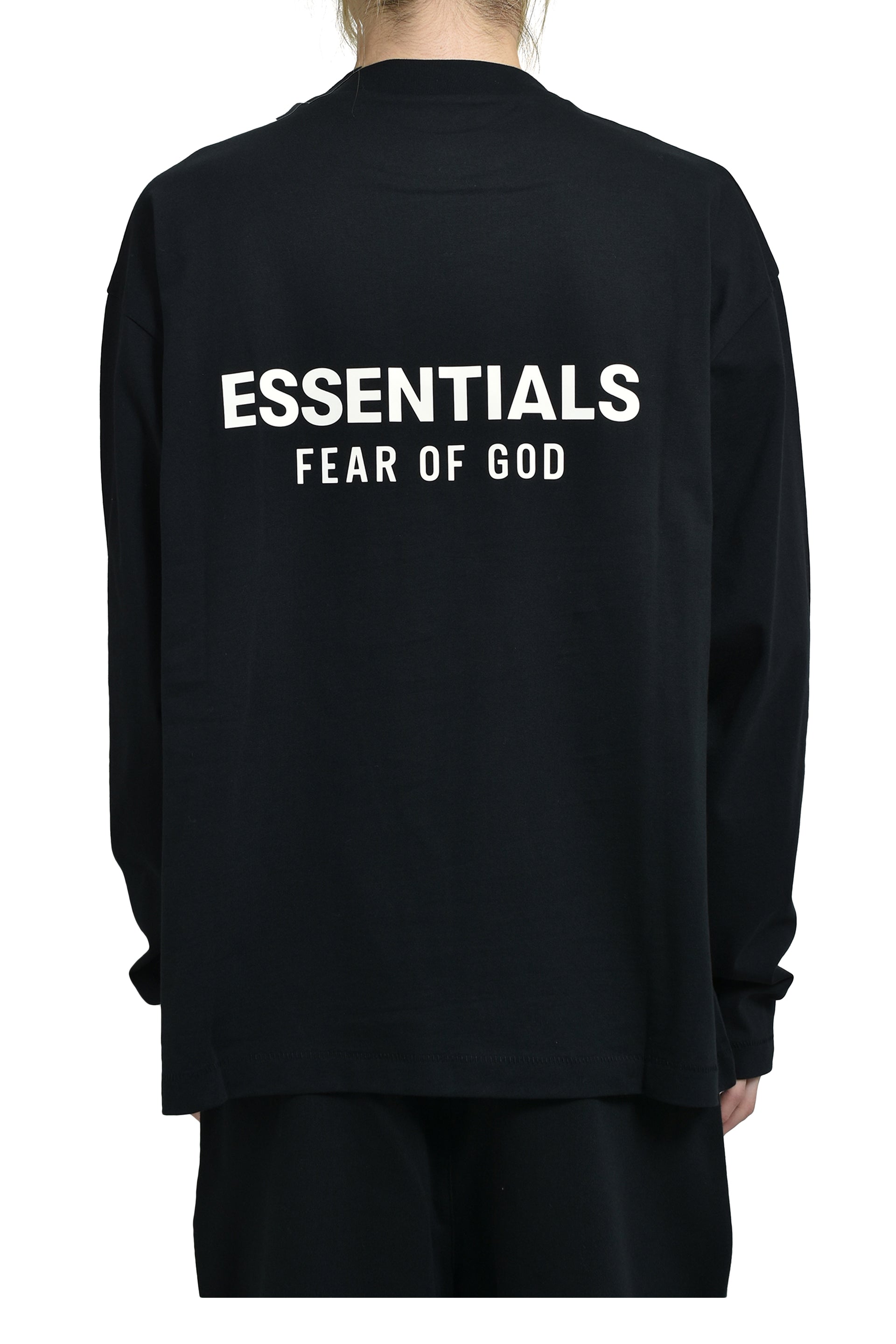 ESSENTIALS CLASSIC FIT LS TEE / JET BLK