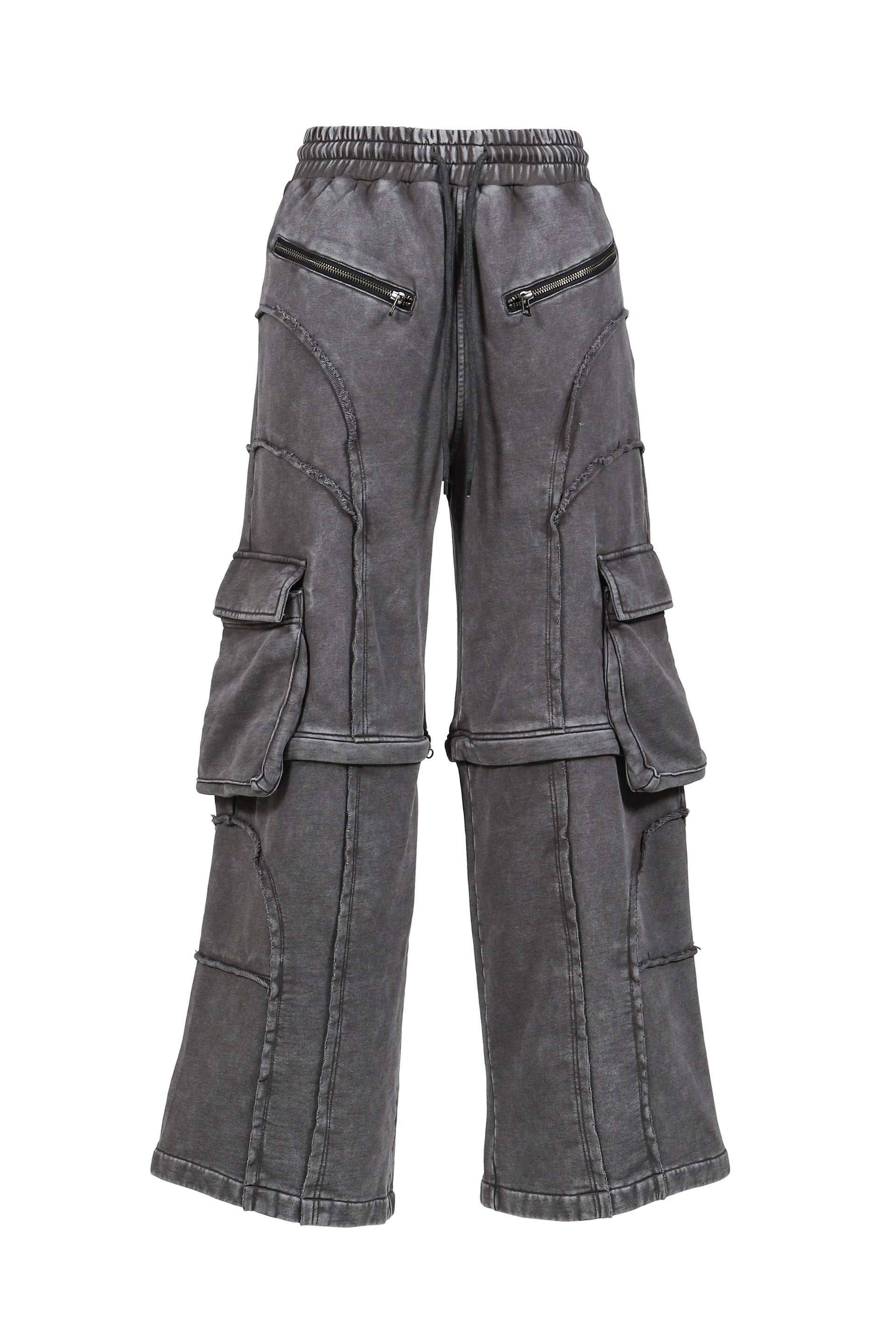 SPLIT SWEAT PANTS / GRY