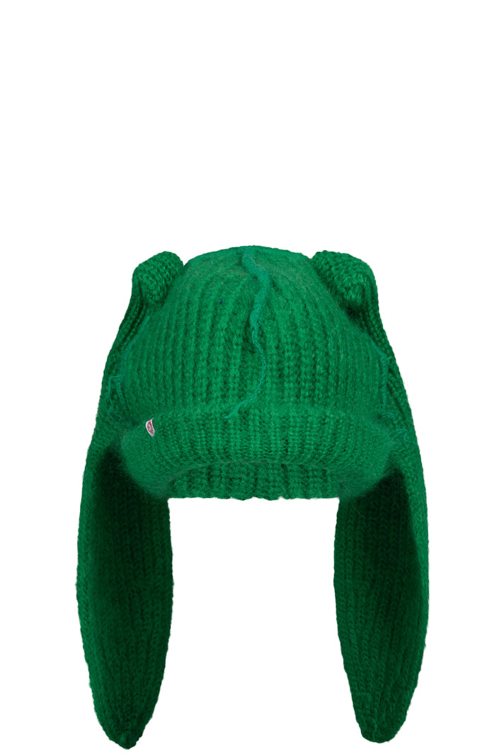 MOHAIR CHUNKY RABBIT BEANIE / GRN