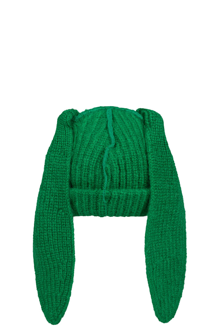 MOHAIR CHUNKY RABBIT BEANIE / GRN