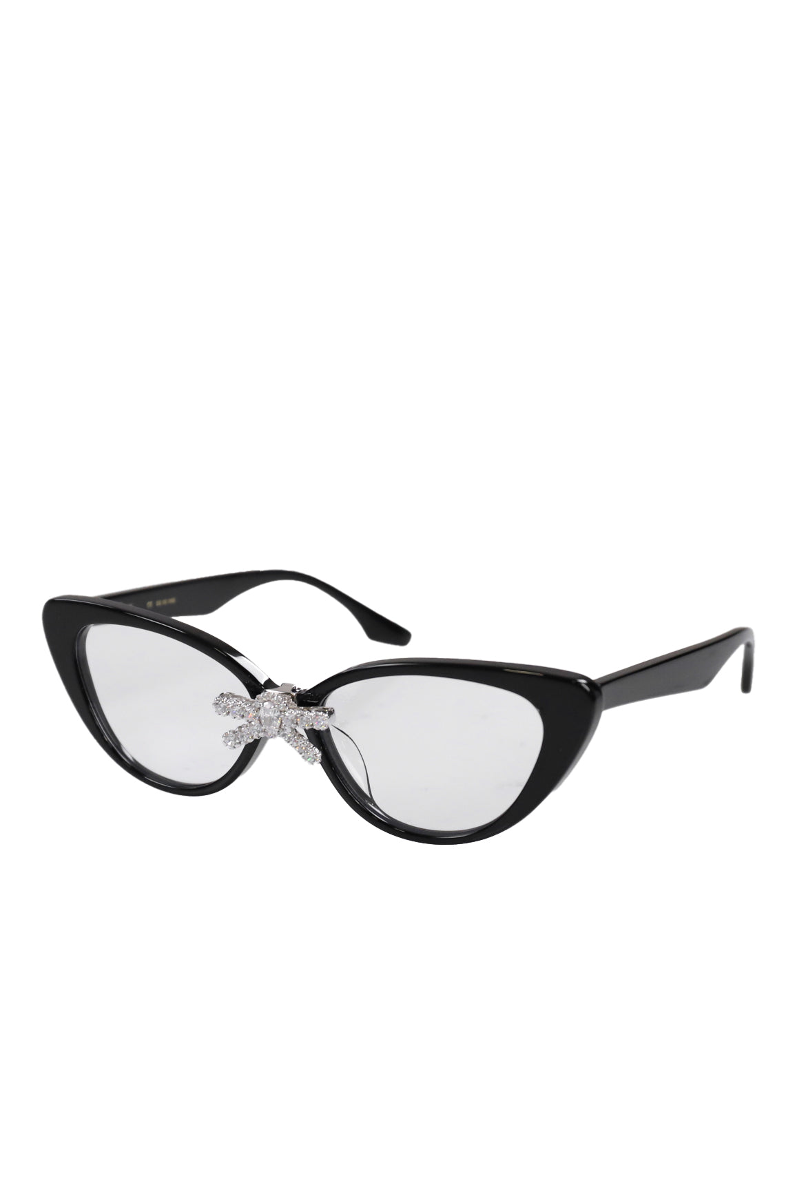 GEMSTONE BOWKNOT GLASSES MIDDLE BOW / BLK