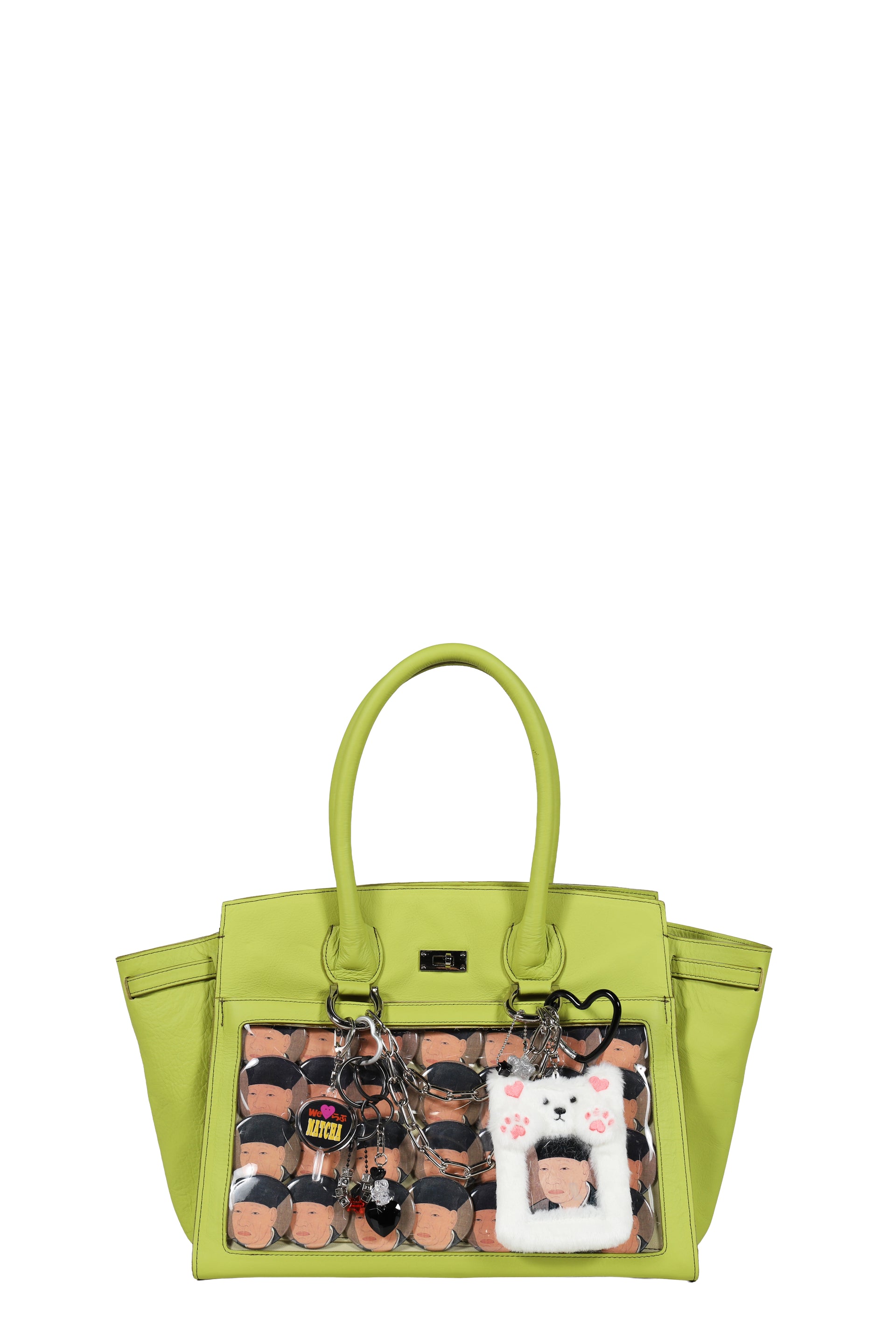 BREW-DYED LEATHER "ITA" BAG / GRN TEE