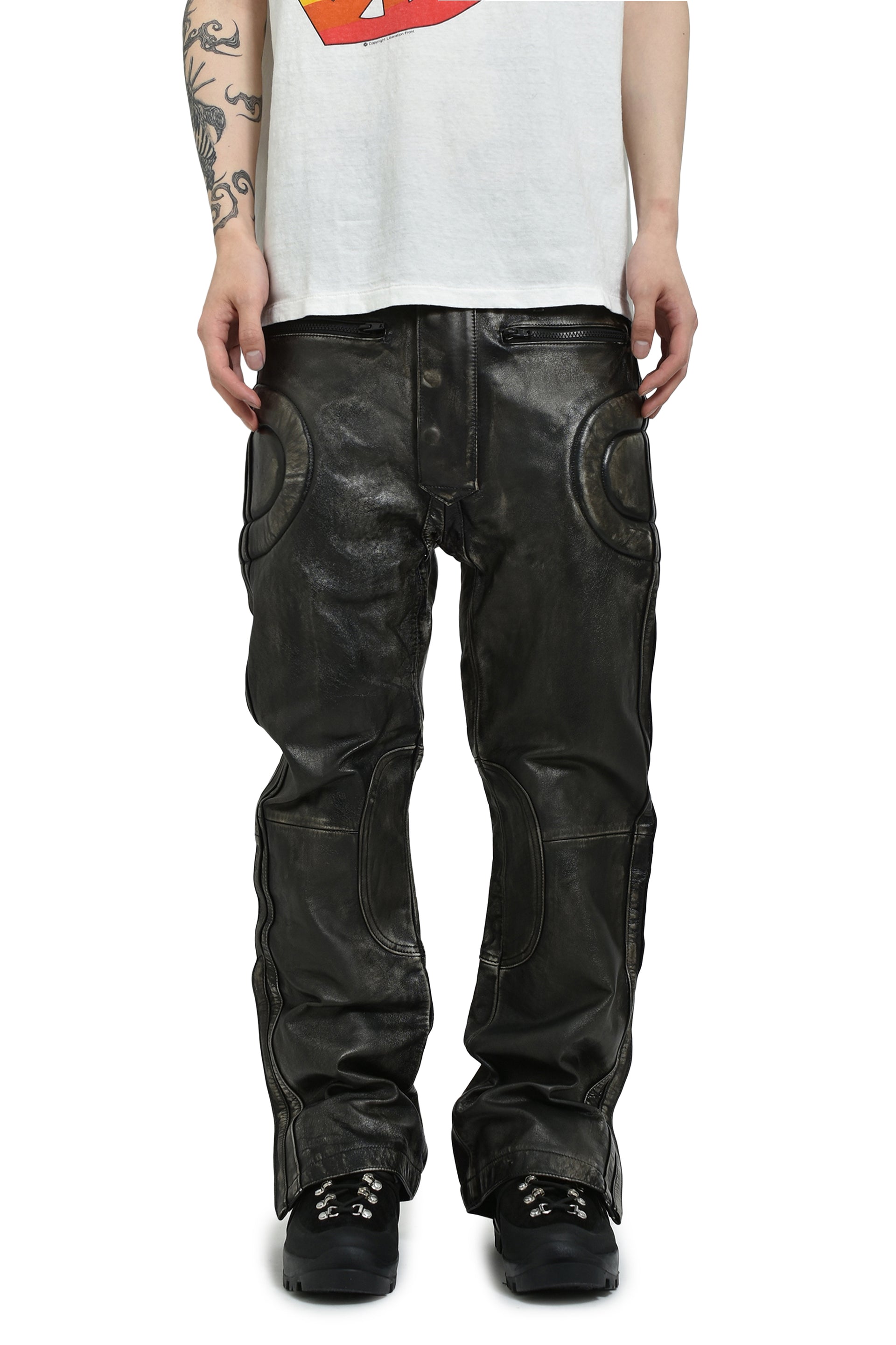 LEATHER PANTS / BLK