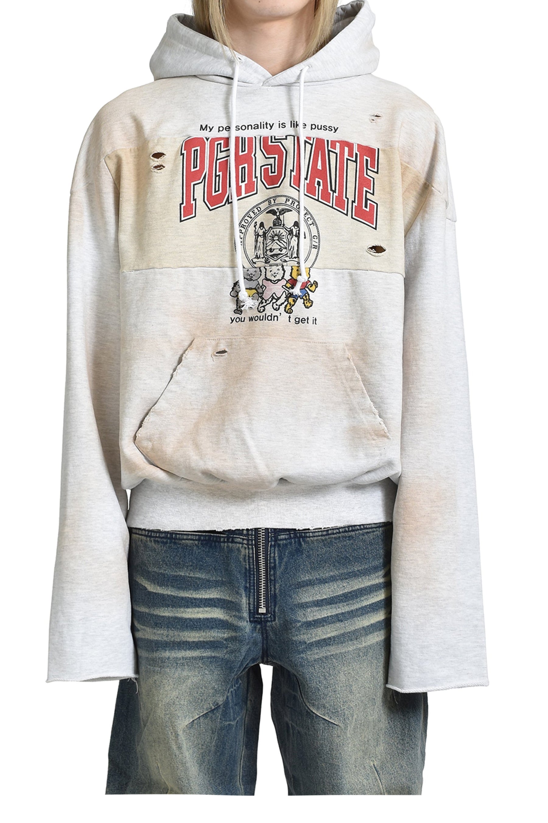 PROJECT G/R REWORKED SPORT HOODIE / DIRTY MELANGE