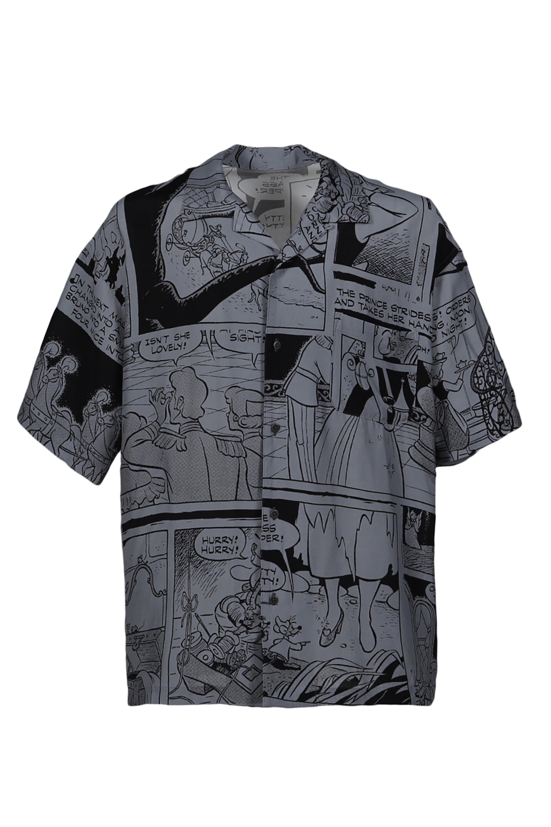 PORTER CLASSIC DISNEY ALOHA SHIRT CINDERELLA / BLK