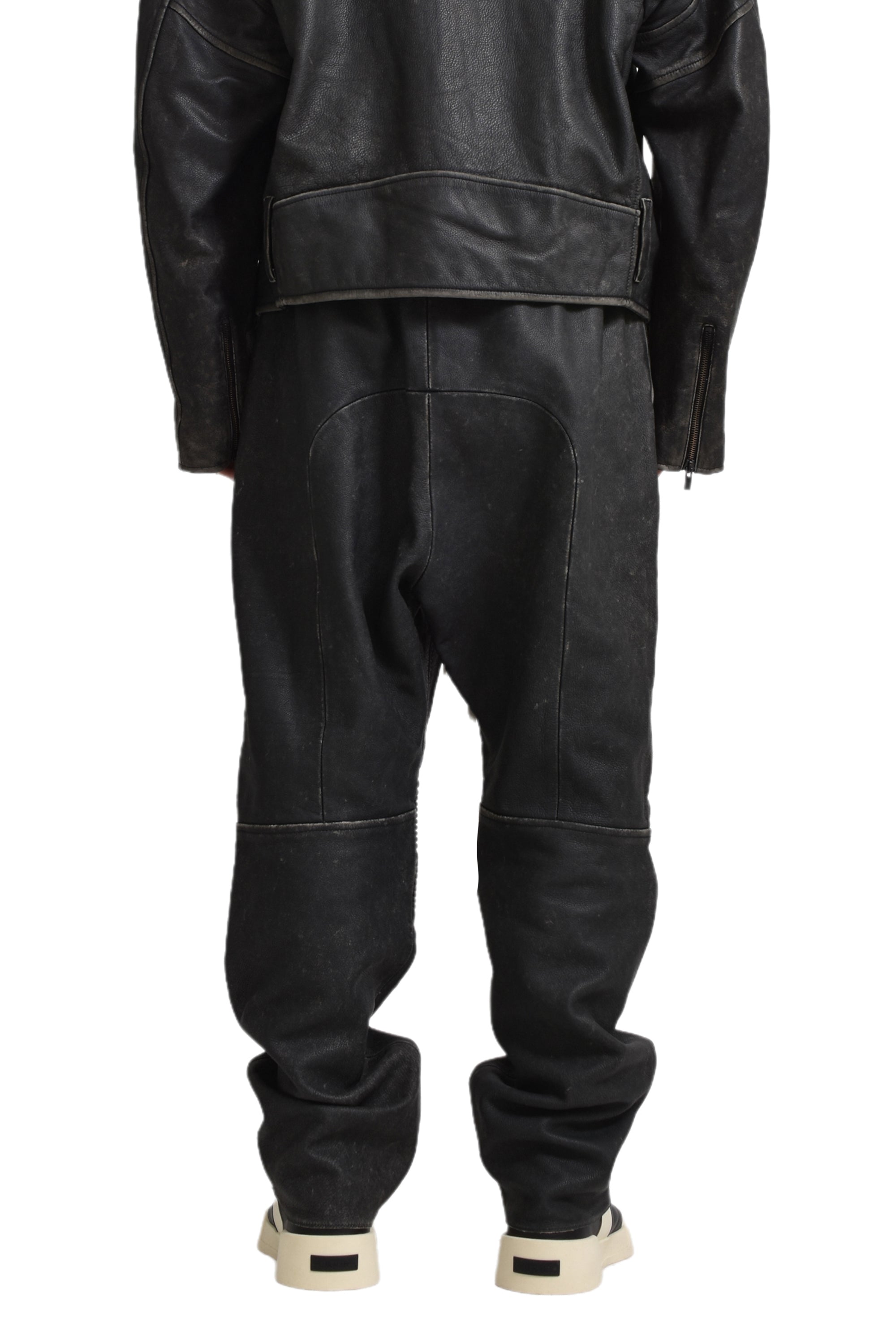 FEAR OF GOD LEATHER MOTO PANTS / BLK