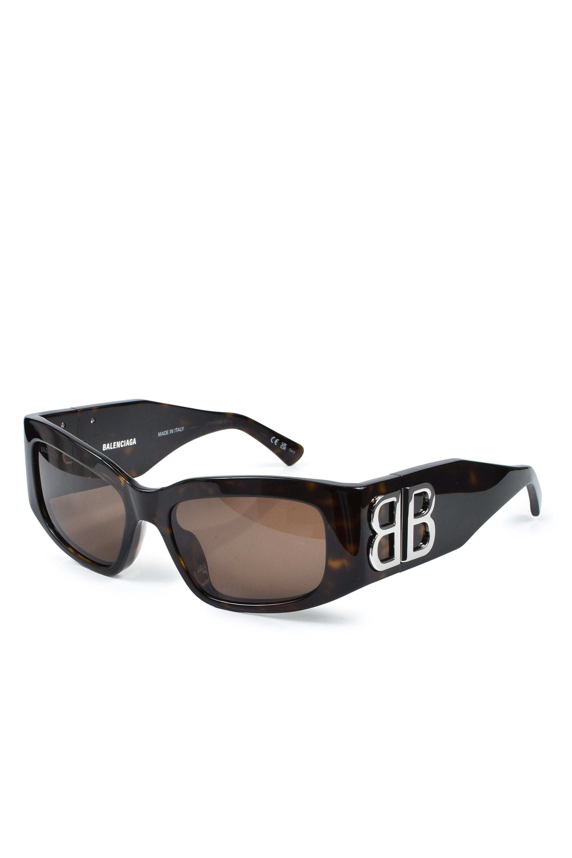 BALENCIAGA バレンシアガ SS26 BOSSY RECTANGLE / HAVANA SIL - NUBIAN