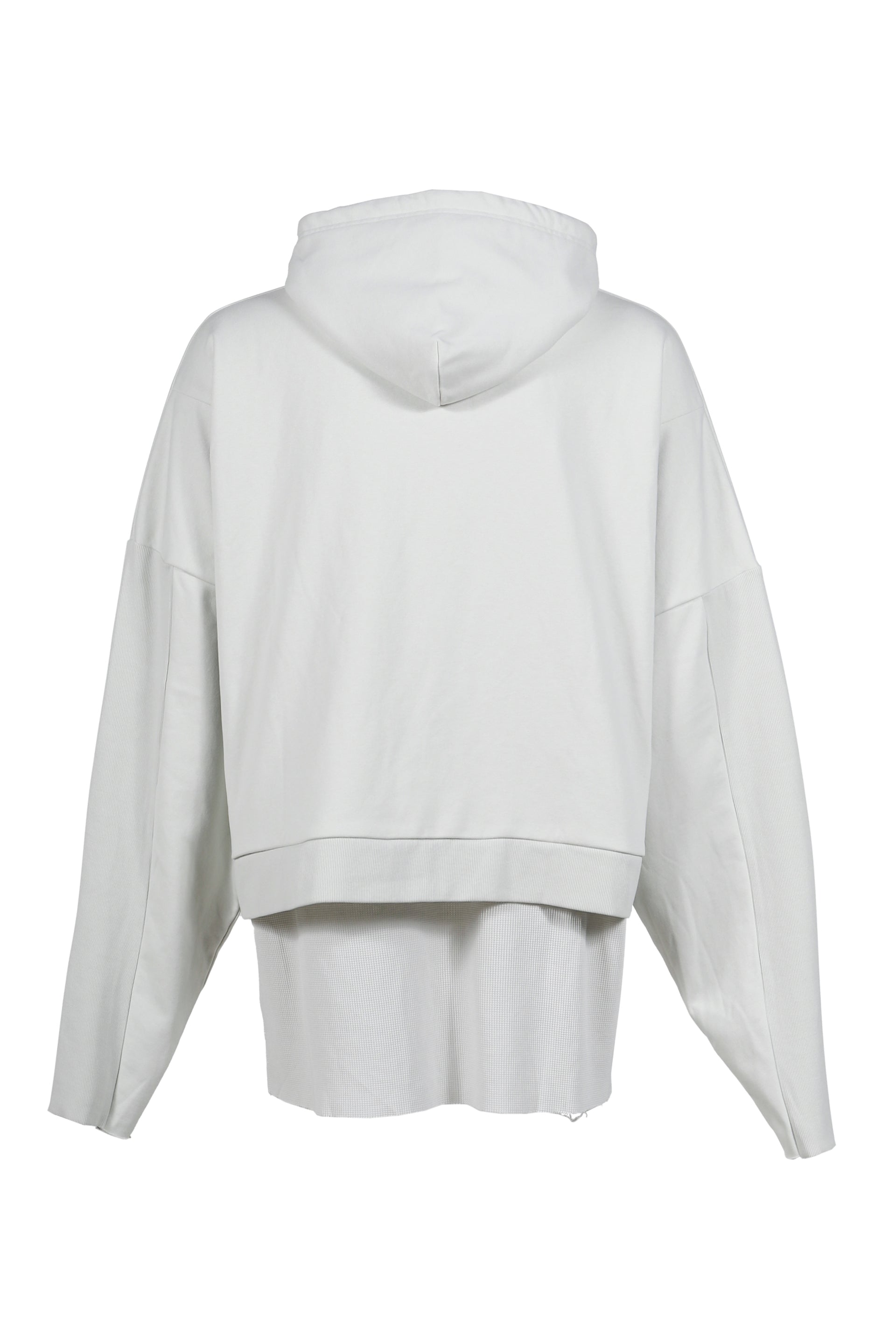 CROPPED HOODIE OVERLAPPED / DUSTY WHT