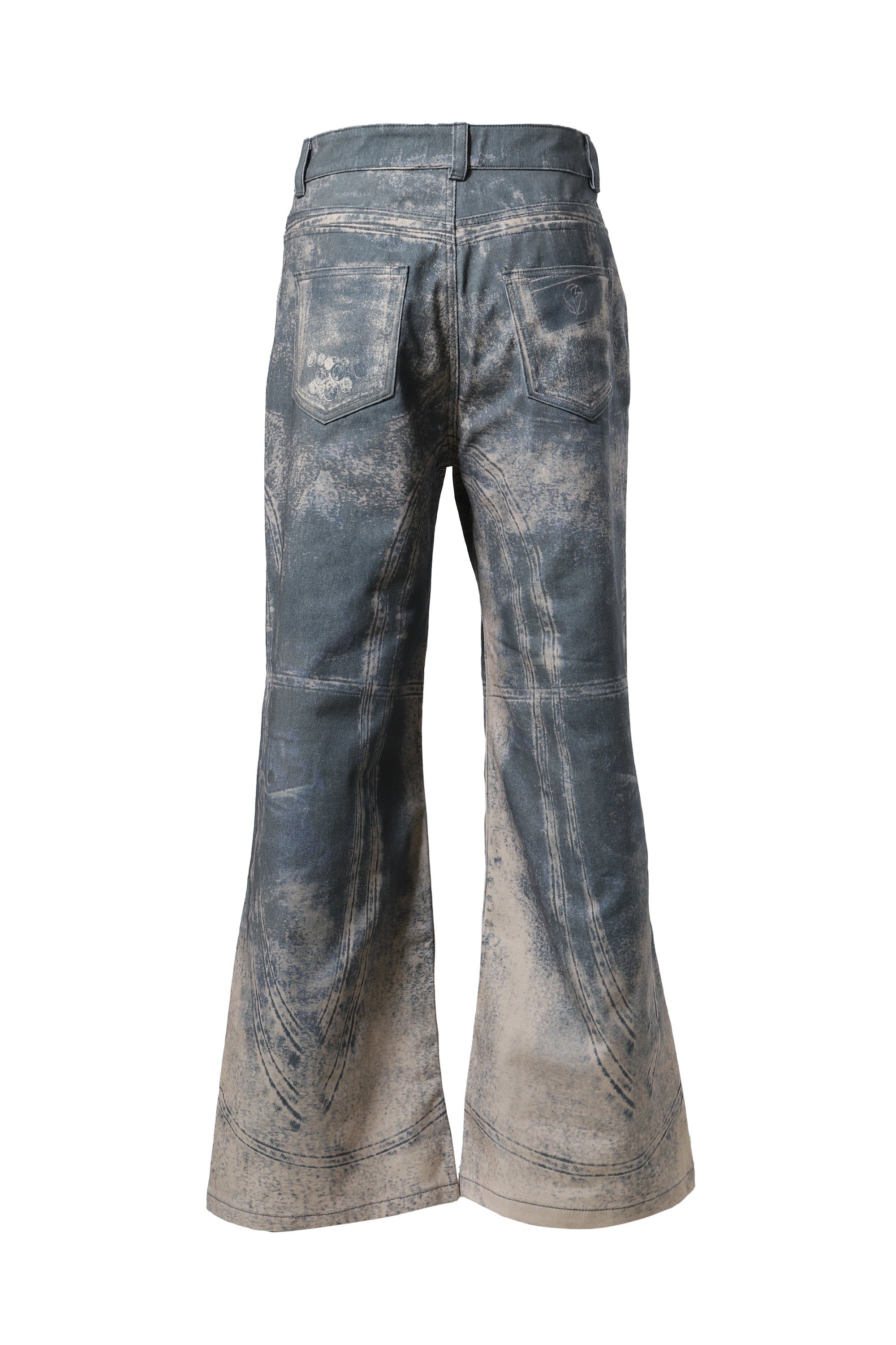 NO/FAITH STUDIOS PRINTED DENIM / IND USED LOOK PRINTED