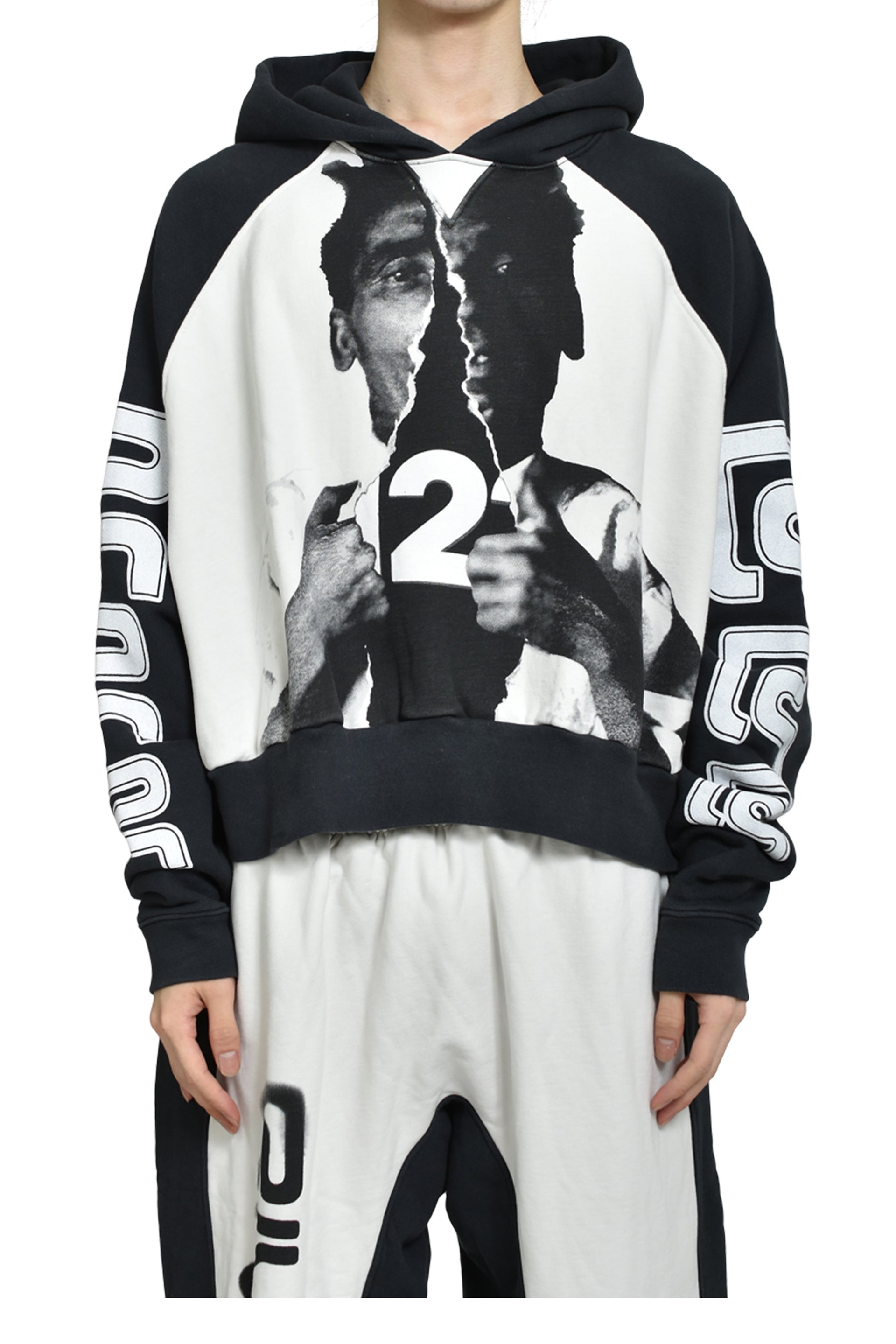 OPEN UP AGAPE HOODIE / BLK / HEATHER