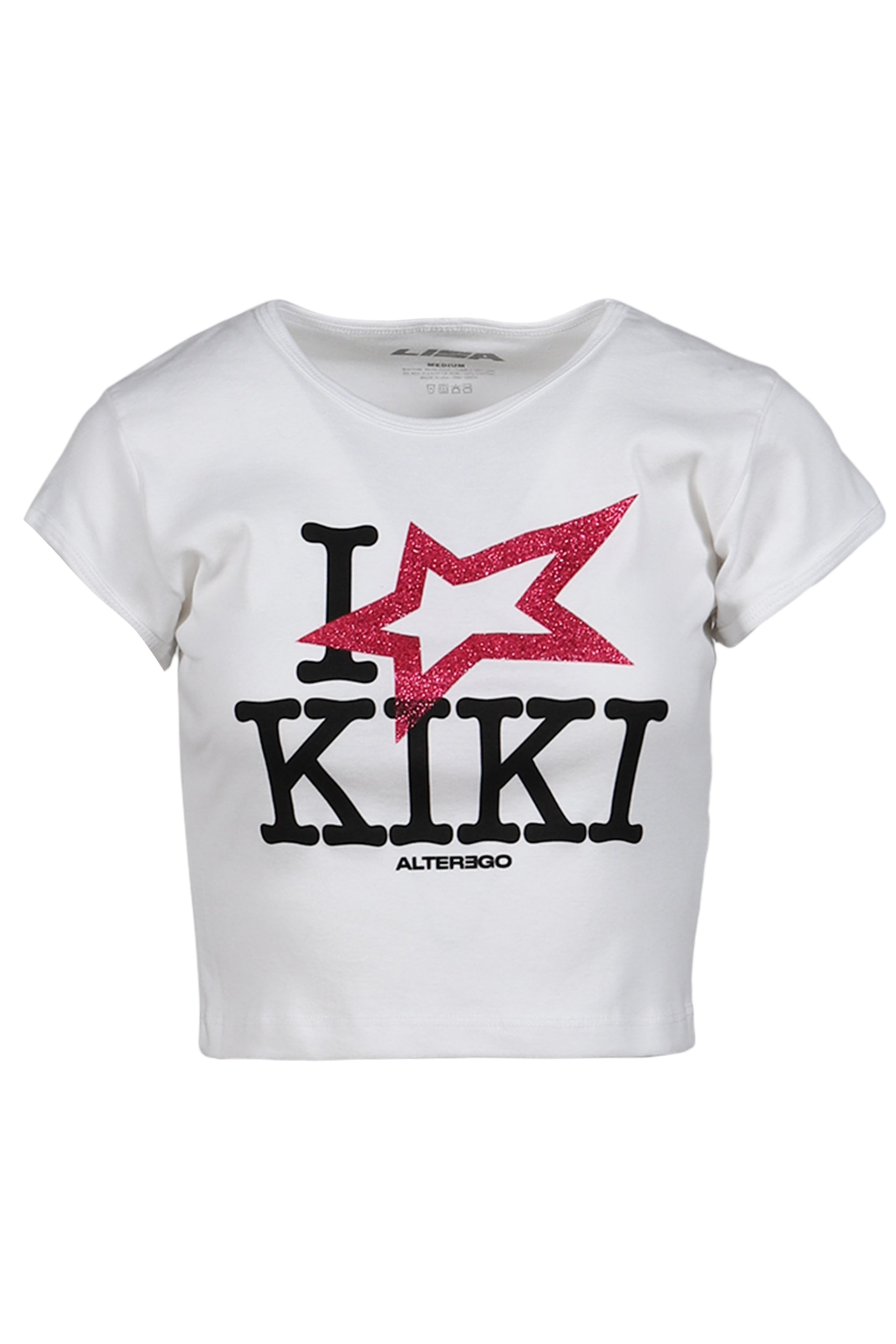 KIKI CROP T-SHIRTS / WHT
