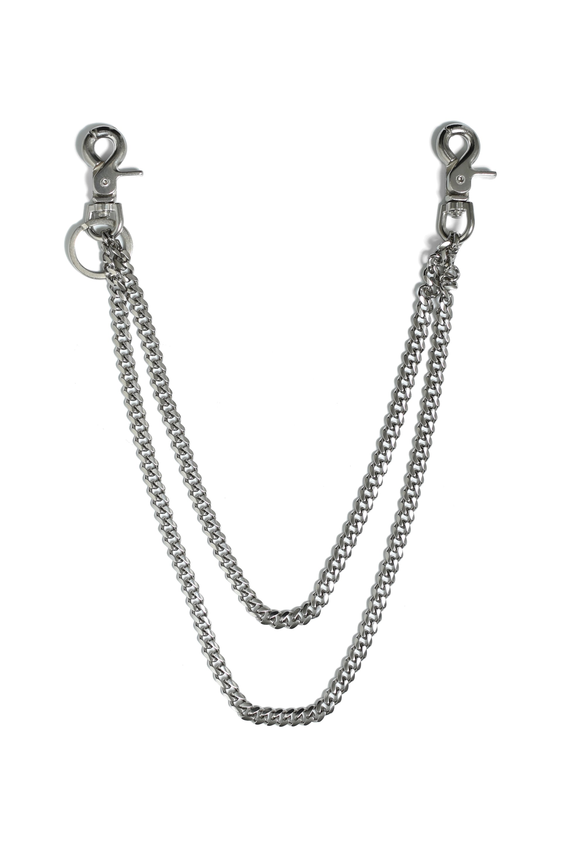 TINY CUBAN DOUBLE CHAIN / SIL