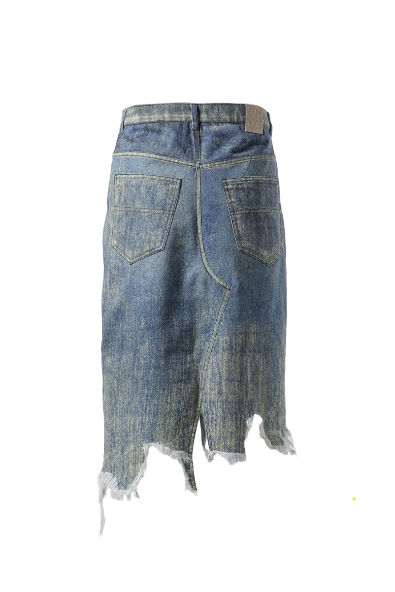 CAMPER LAB PAINT DENIM SKIRT / SAMD BLU