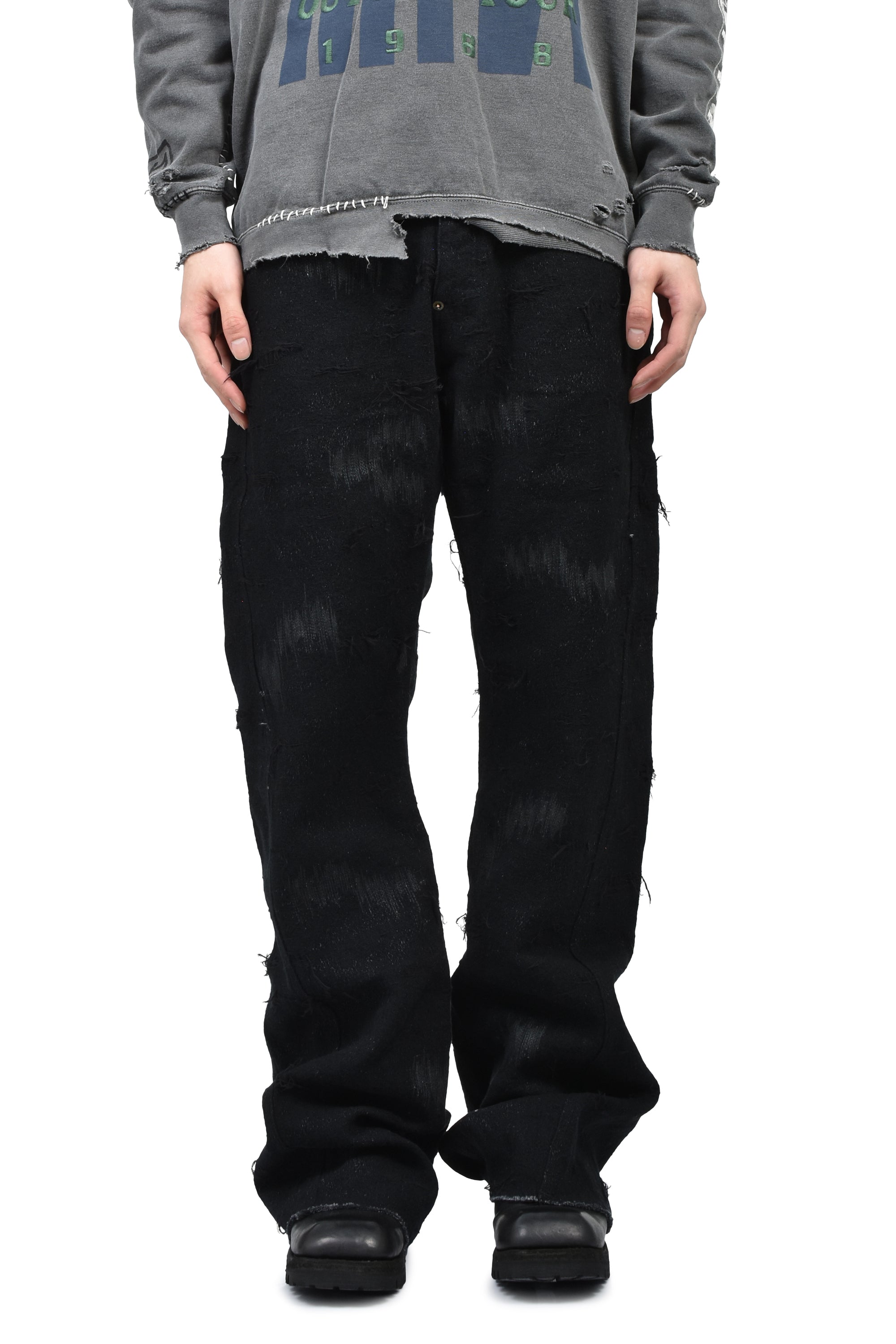 MINUS マイナス FW25 TWIST SEAM LOT.20617 R&D(100YEARS DENIM) / BLK