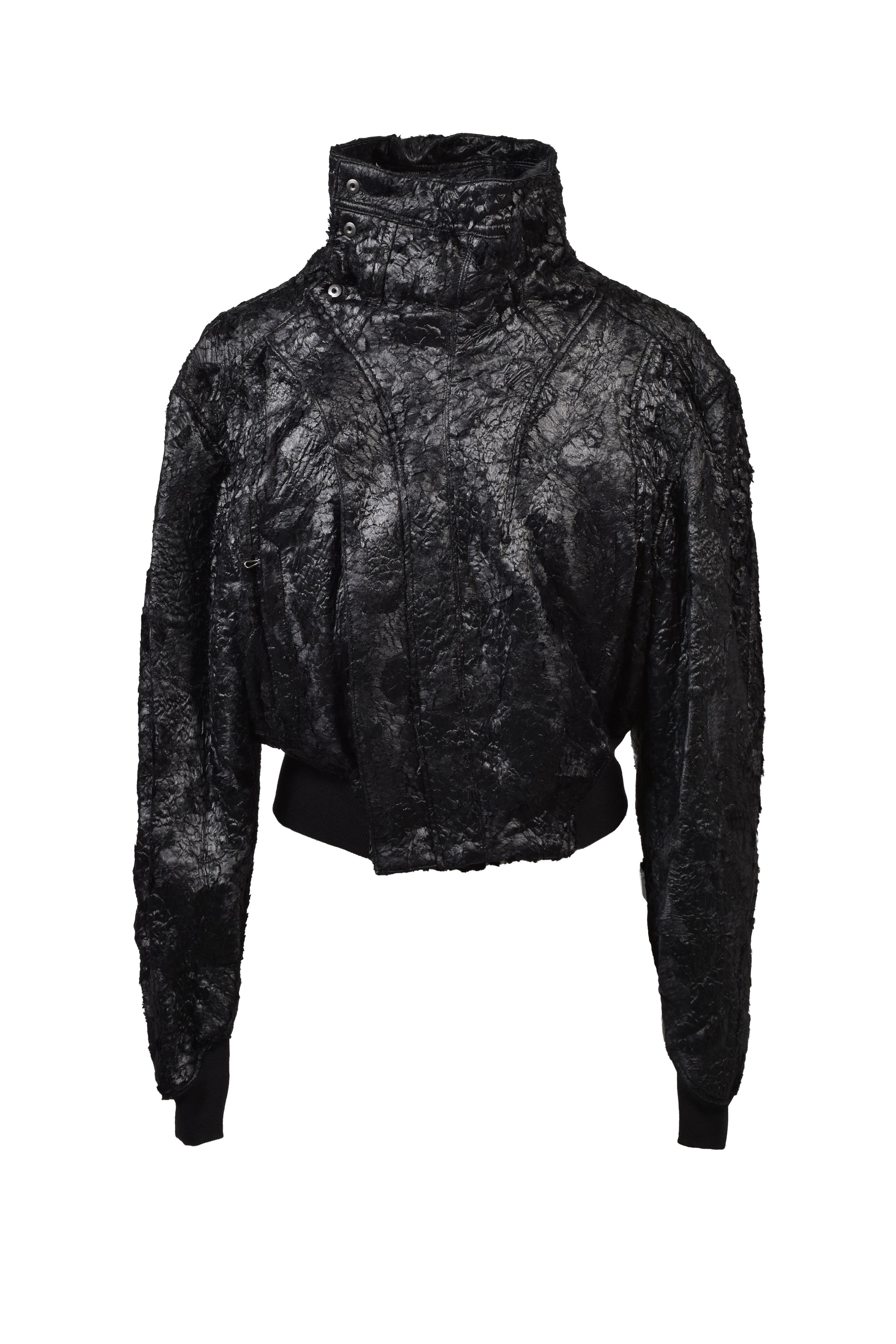 JULIUS ユリウス FW26 COATED PILE BLOUSON / BLK - NUBIAN ヌビアン