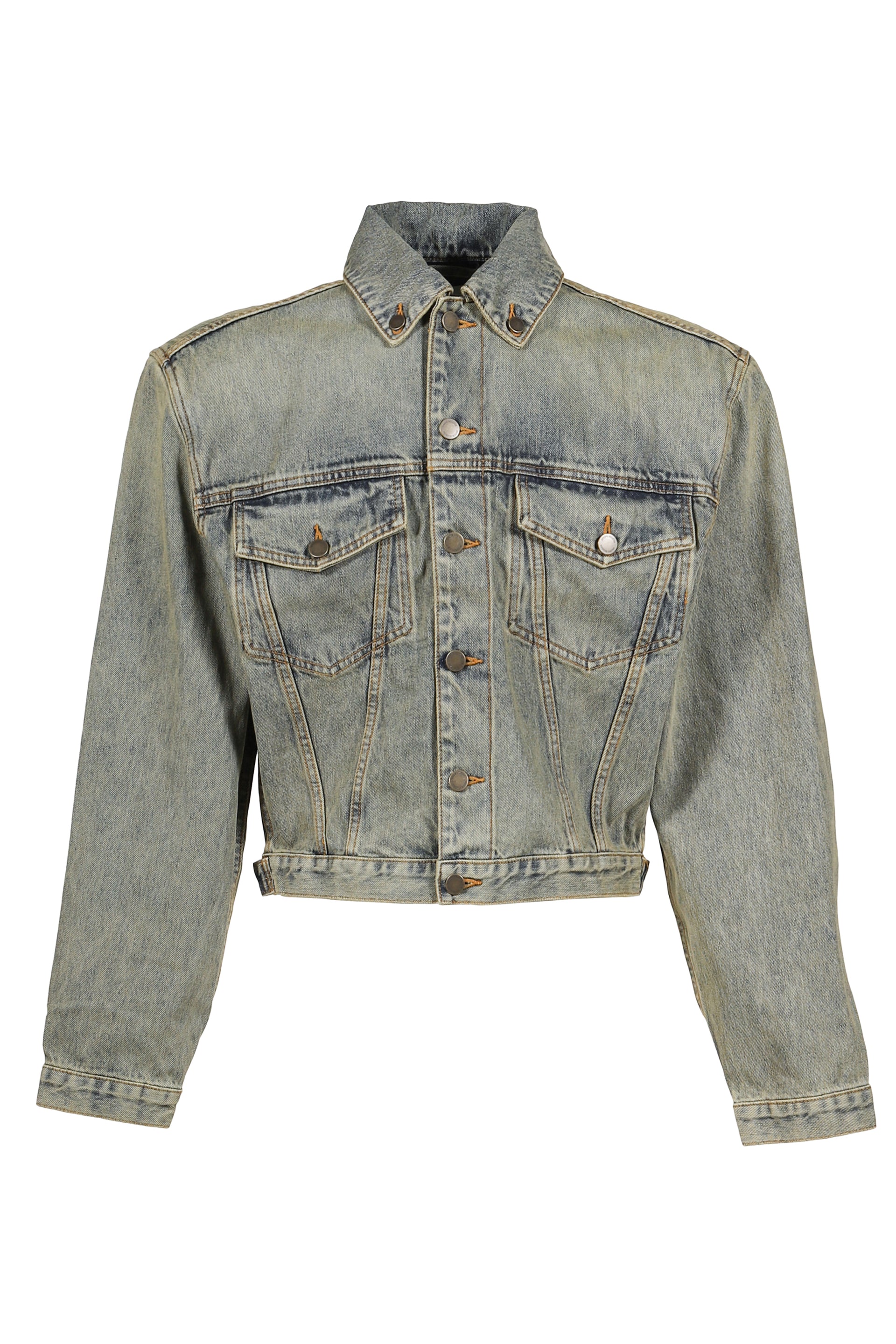 SHRUNKEN DENIM JACKET / SURFACE WAVE