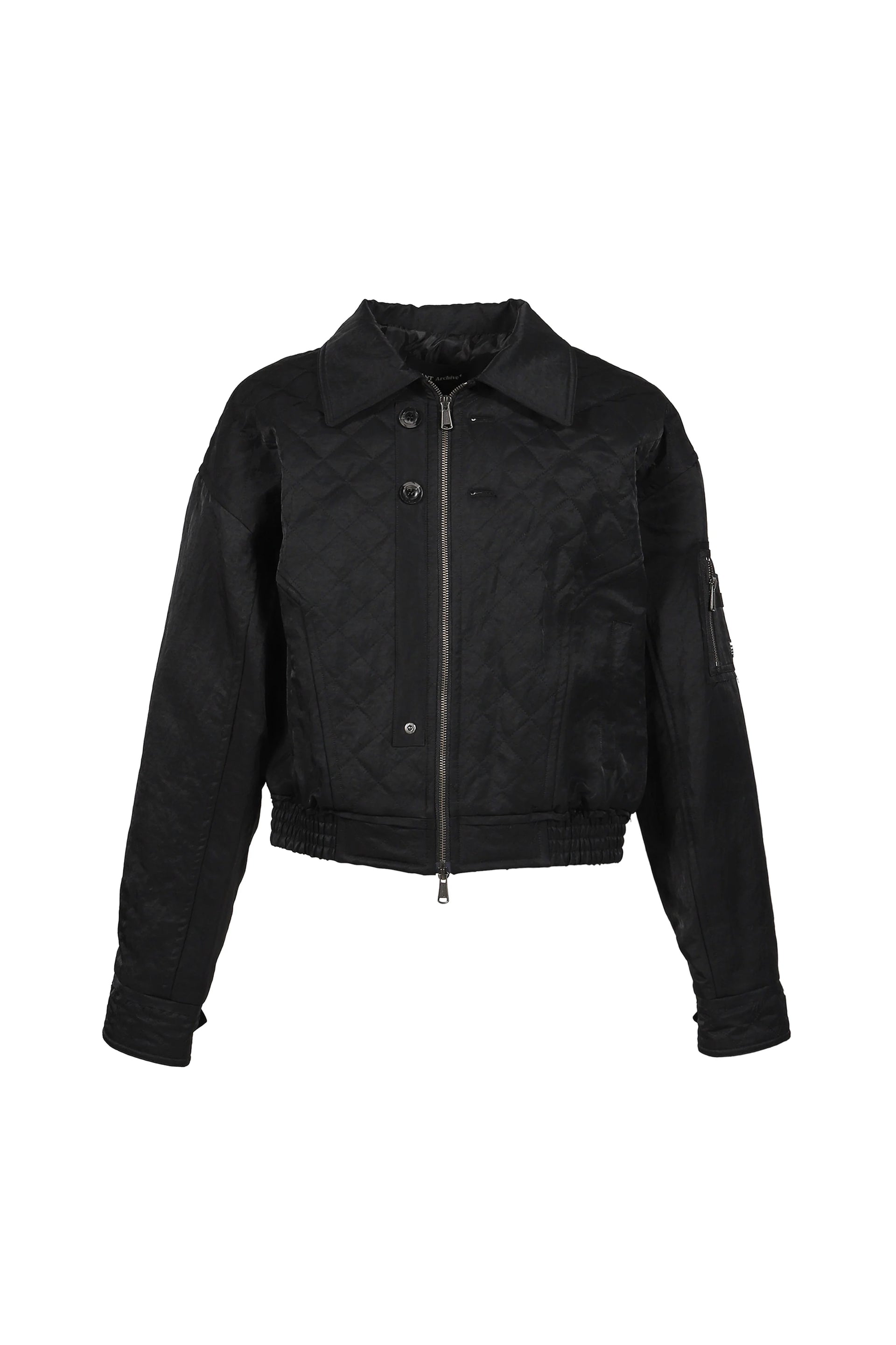 MATTY QUILTED BOMBER JACKET / BLK