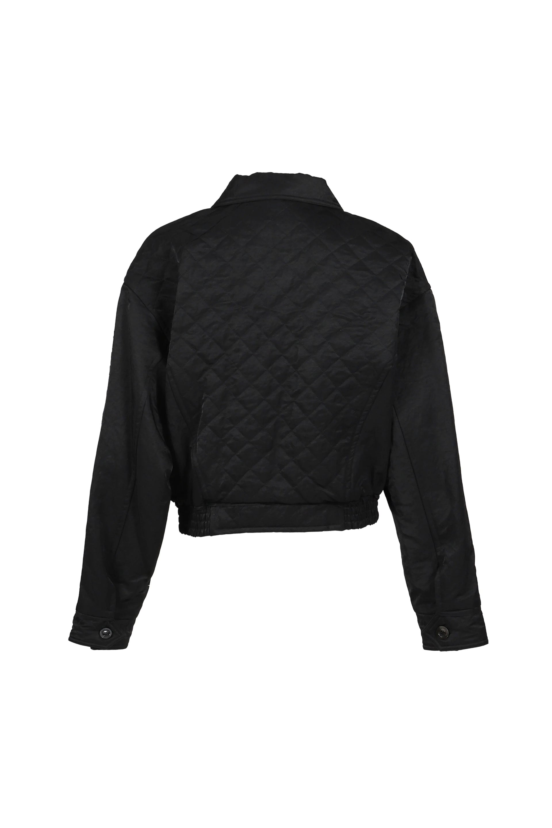 MATTY QUILTED BOMBER JACKET / BLK