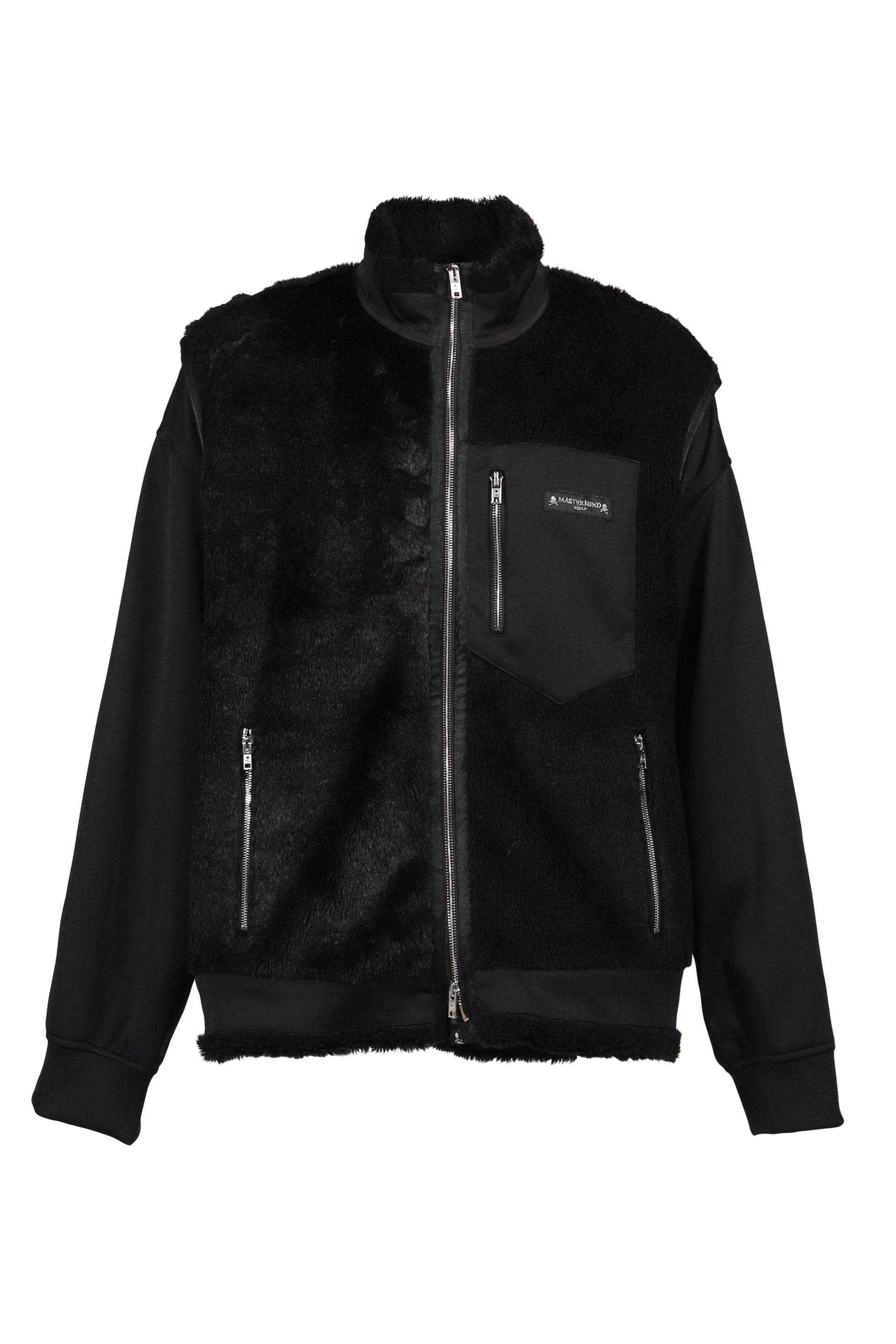 LAYERED SHERPA JACKET / BLK