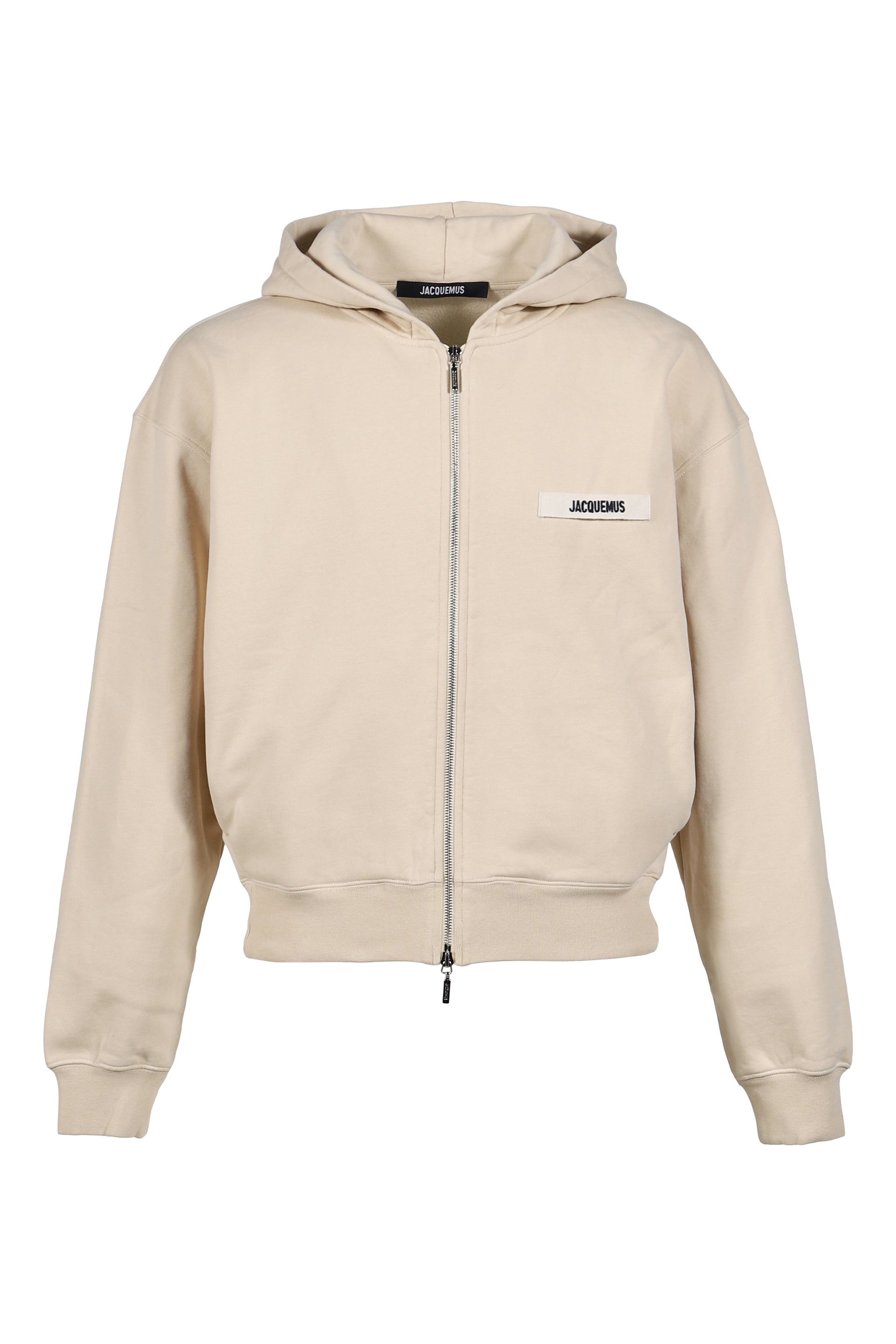 LE HOODIE ZIP GROS GRAIN / BEI