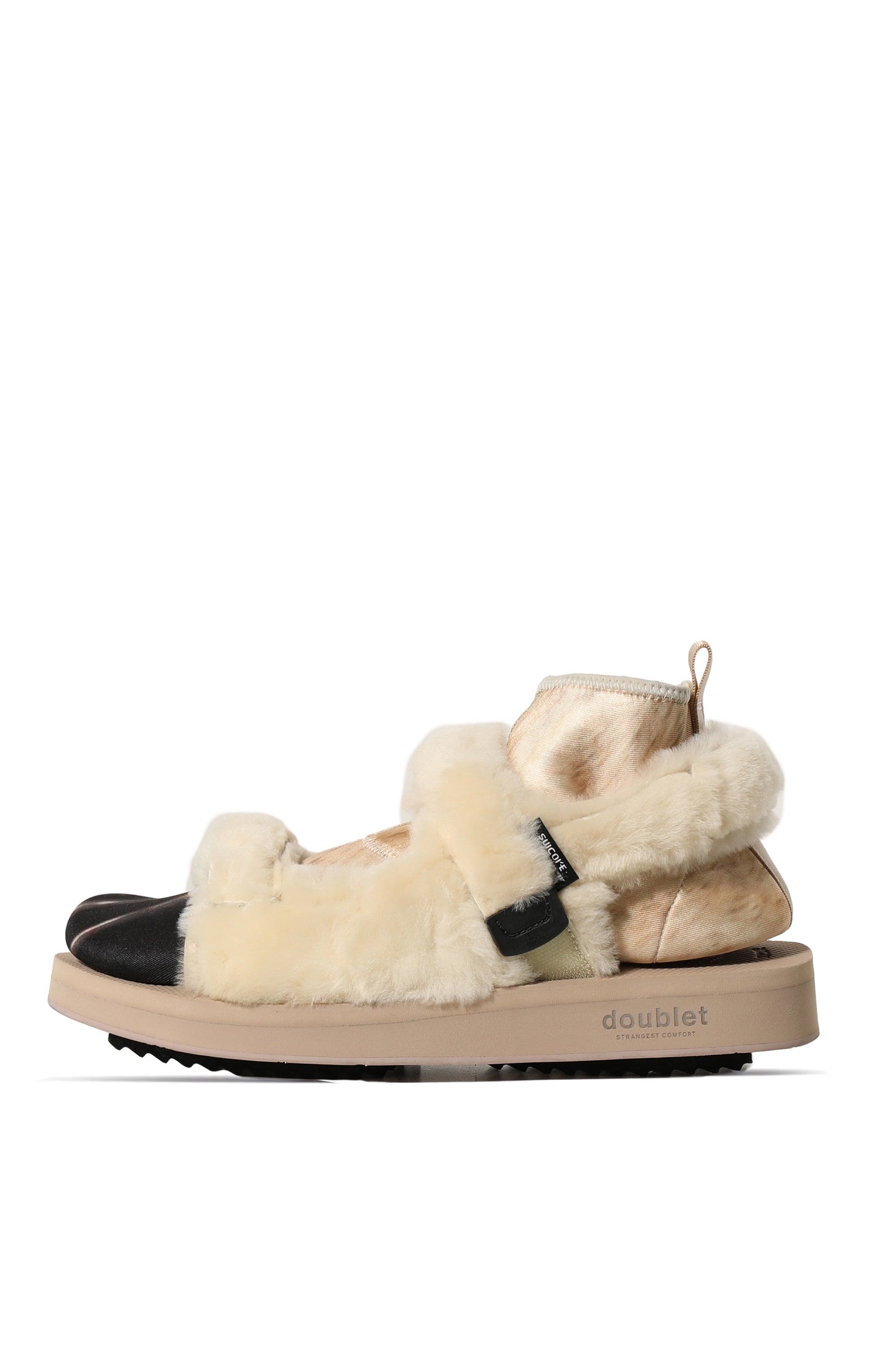 doublet FW22 ANIMAL FOOT LAYERED SANDALS / IVORY - NUBIAN