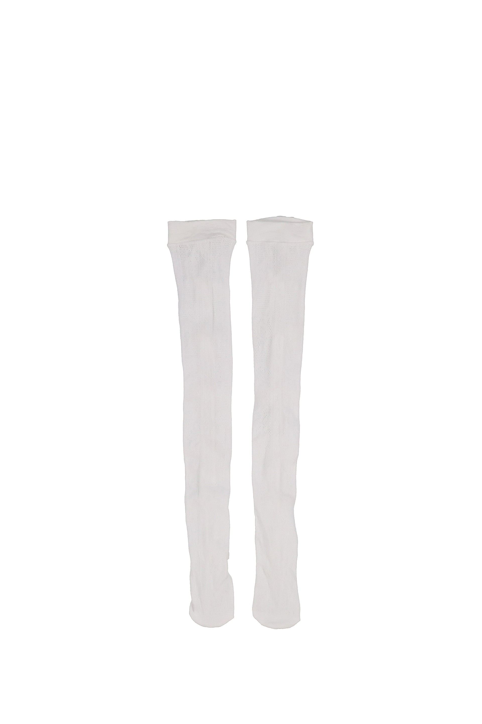 WHITE BOW WHITE LACE ANKLE SOCKS / WHT