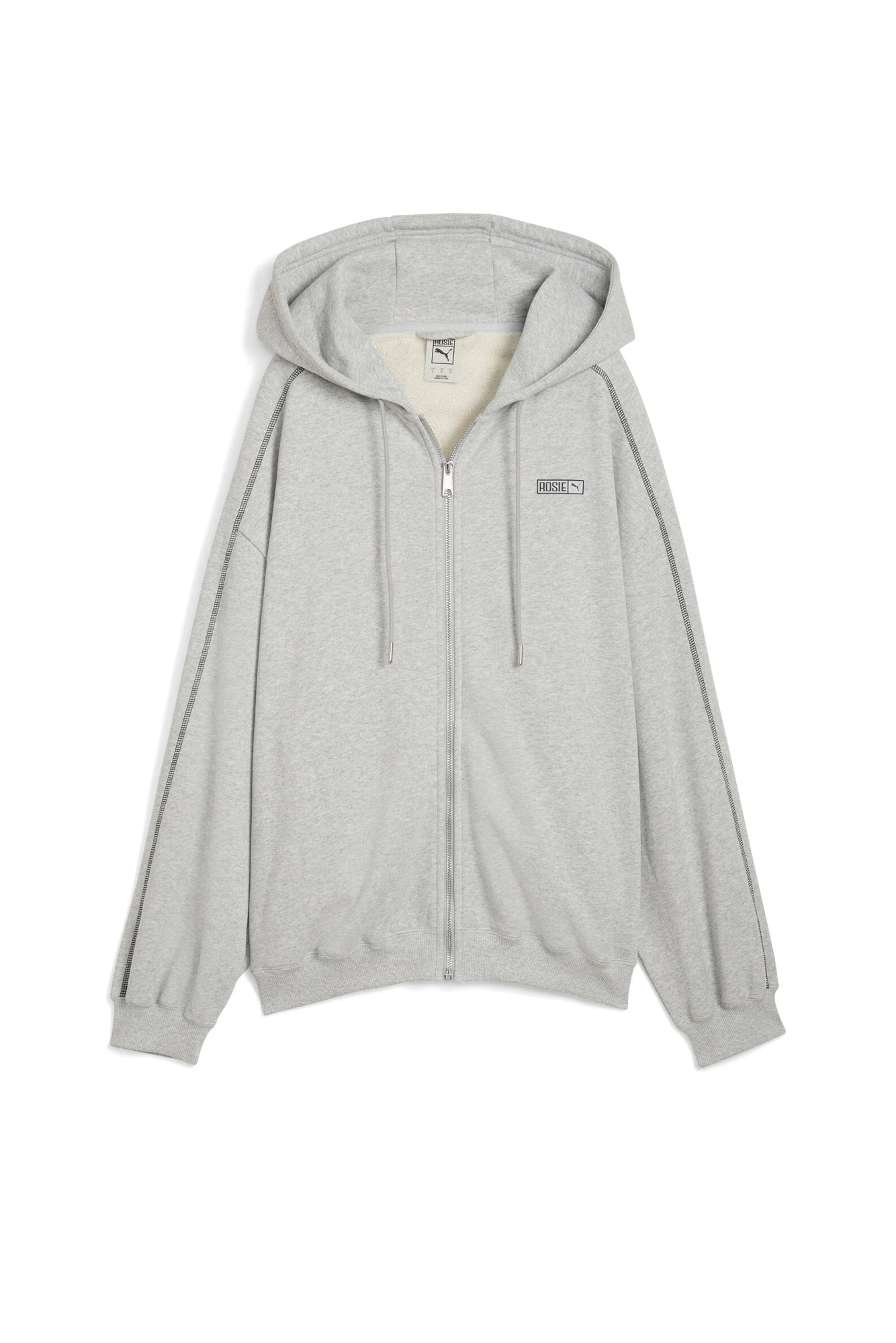 T7 OVERSIZED FULL-ZIP HOODIE TR / FLAT LIGHT GRAY HEATHER
