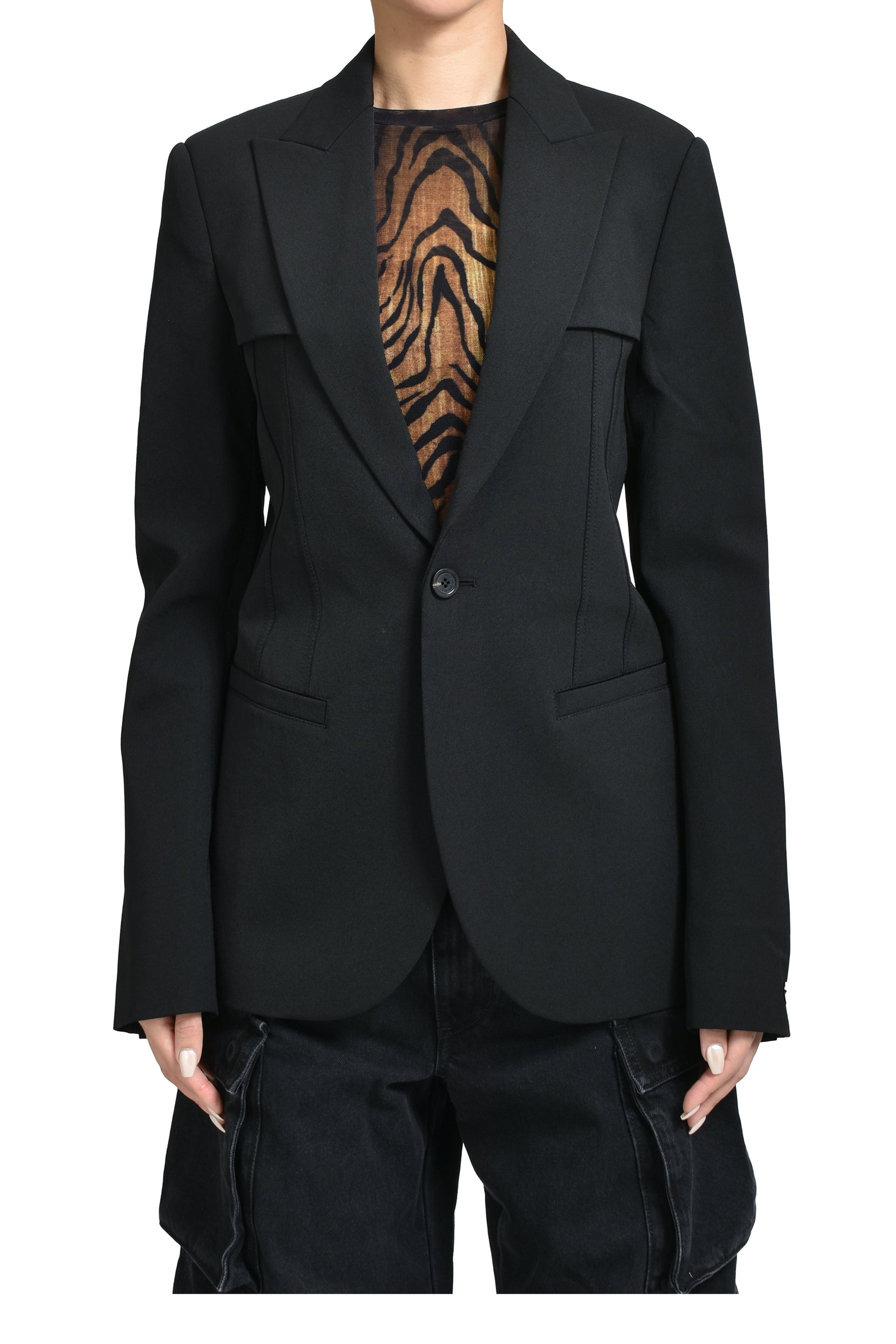 PANELS TAILORING JACKET / BLK