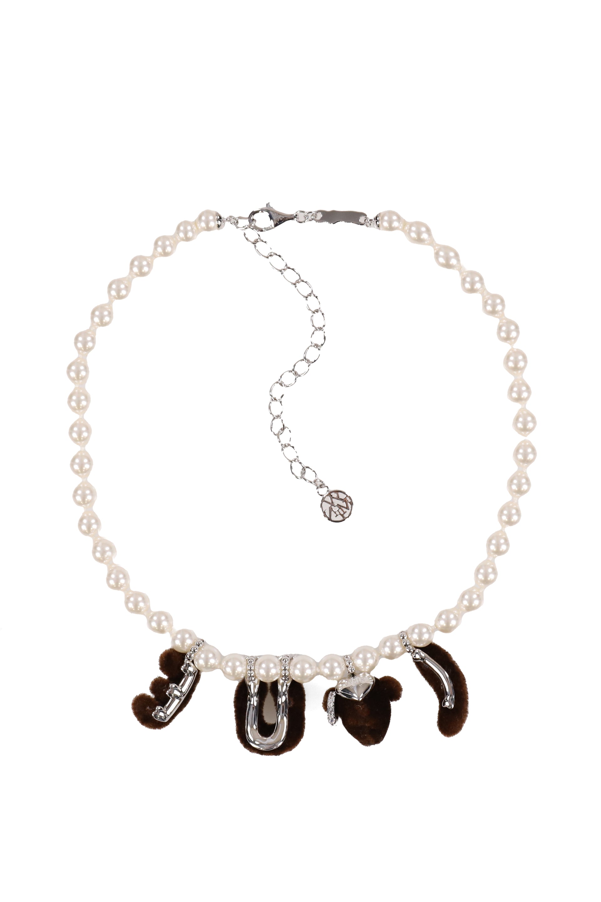 LOVE BEAR PEARL NECKLACE / BRW