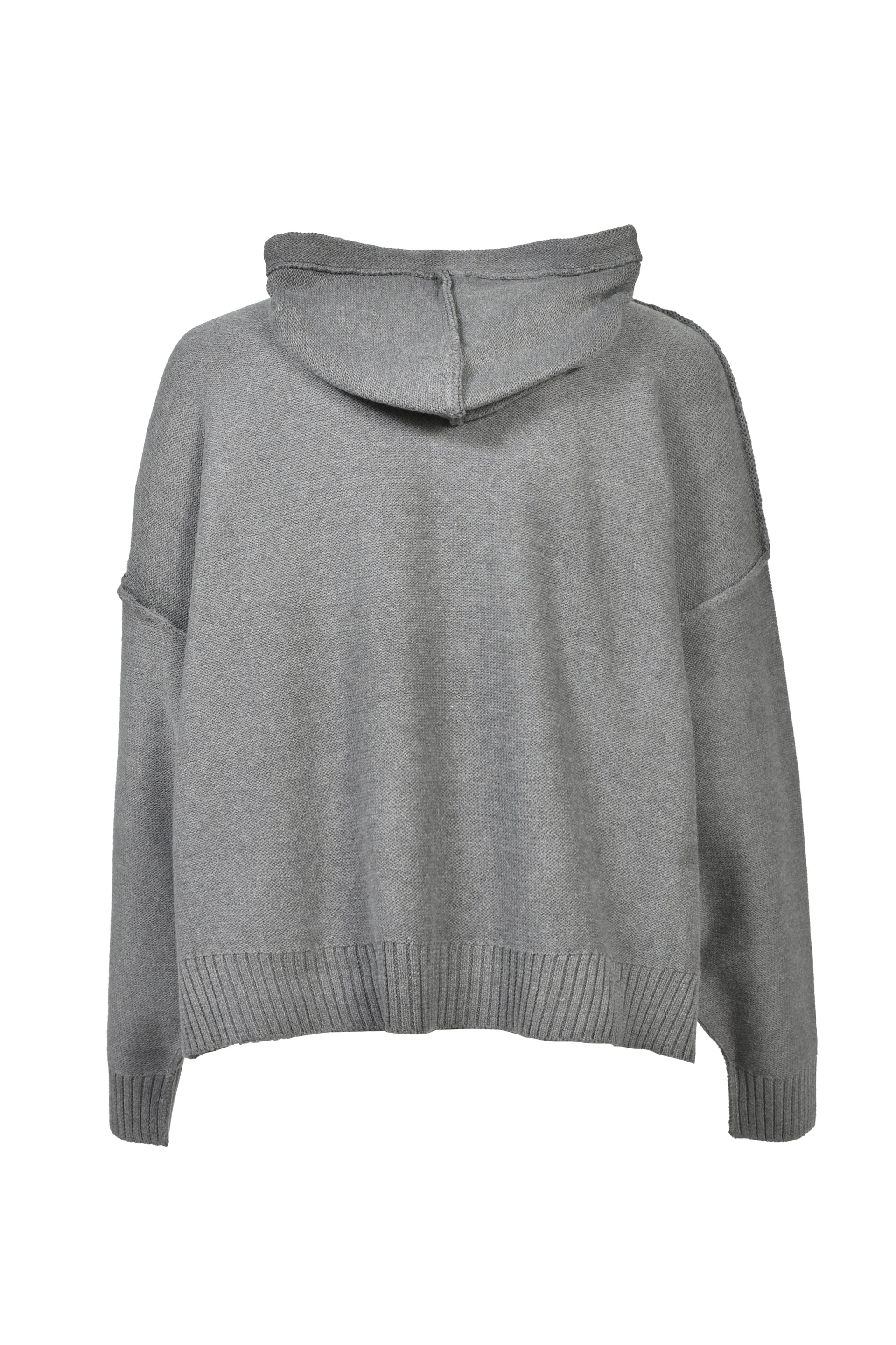 ”I LOVE MOVIE" PULLOVER KNIT HOODIE (EXCLUSIVE) / GRY