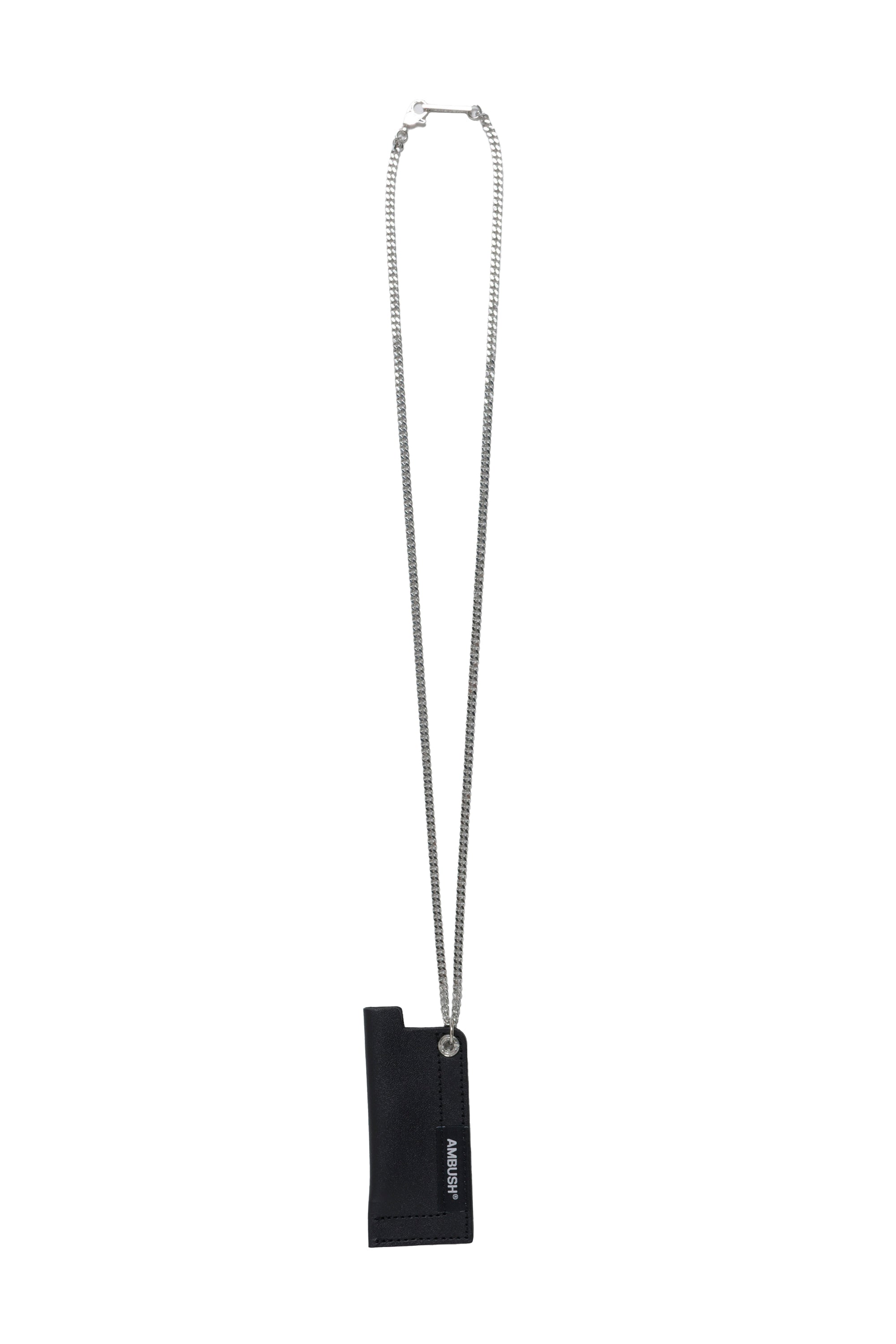 AMBUSH SS23 LEATHER LIGHTER CASE NECKLACE / BLK SIL -NUBIAN