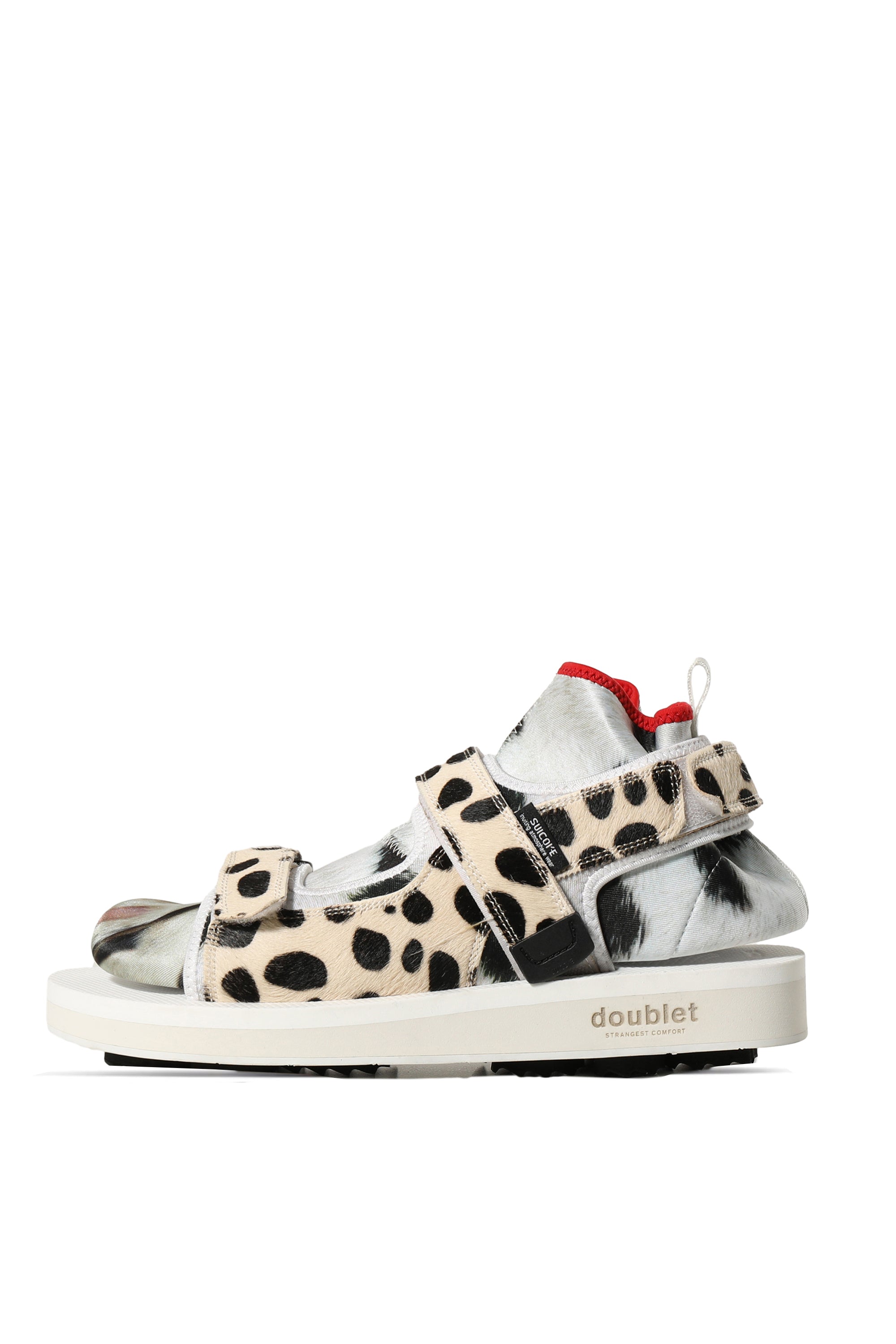 doublet FW22 ANIMAL FOOT LAYERED SANDALS / DALMATIAN - NUBIAN