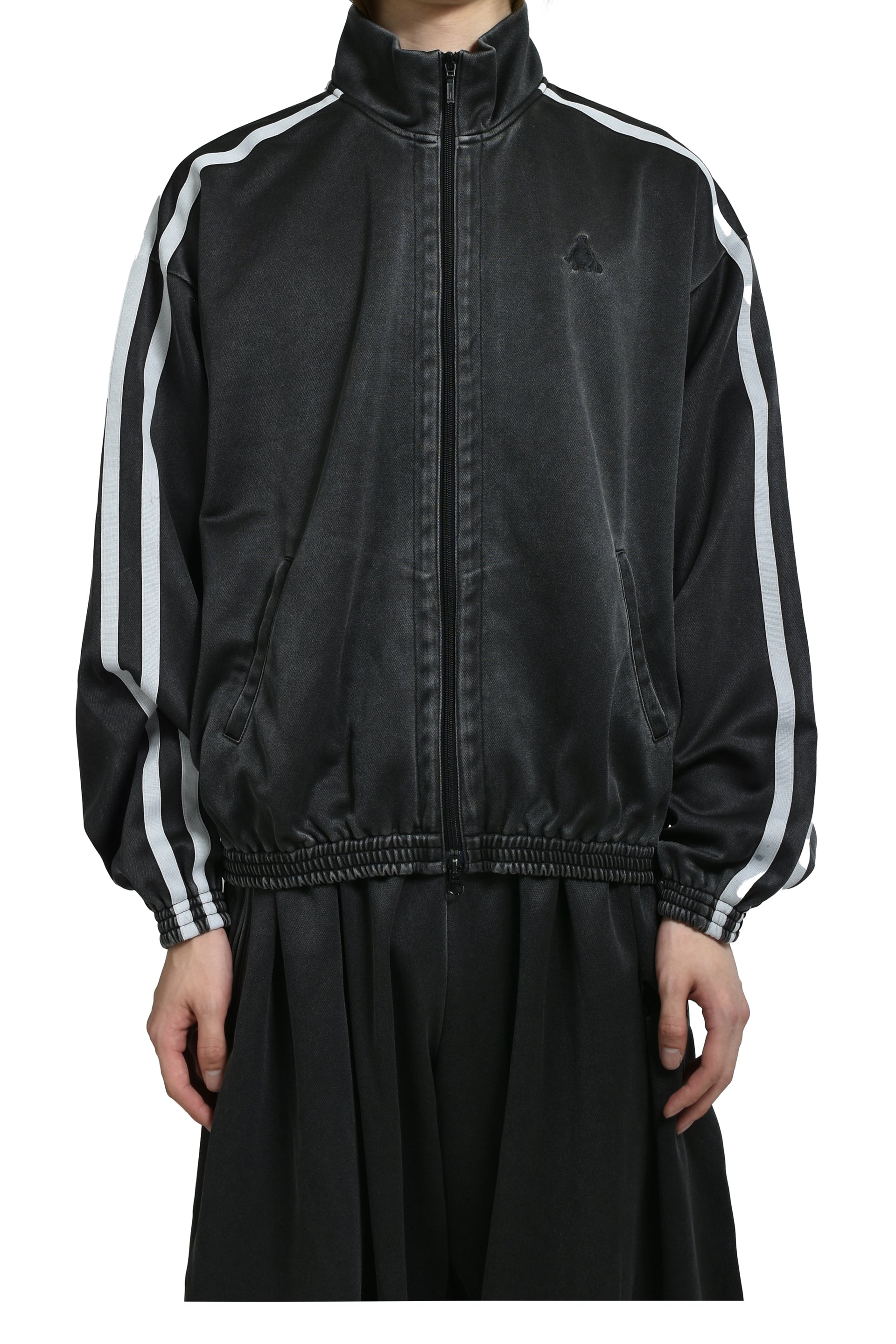 FADED BLACK TRACK JACKET / GRY