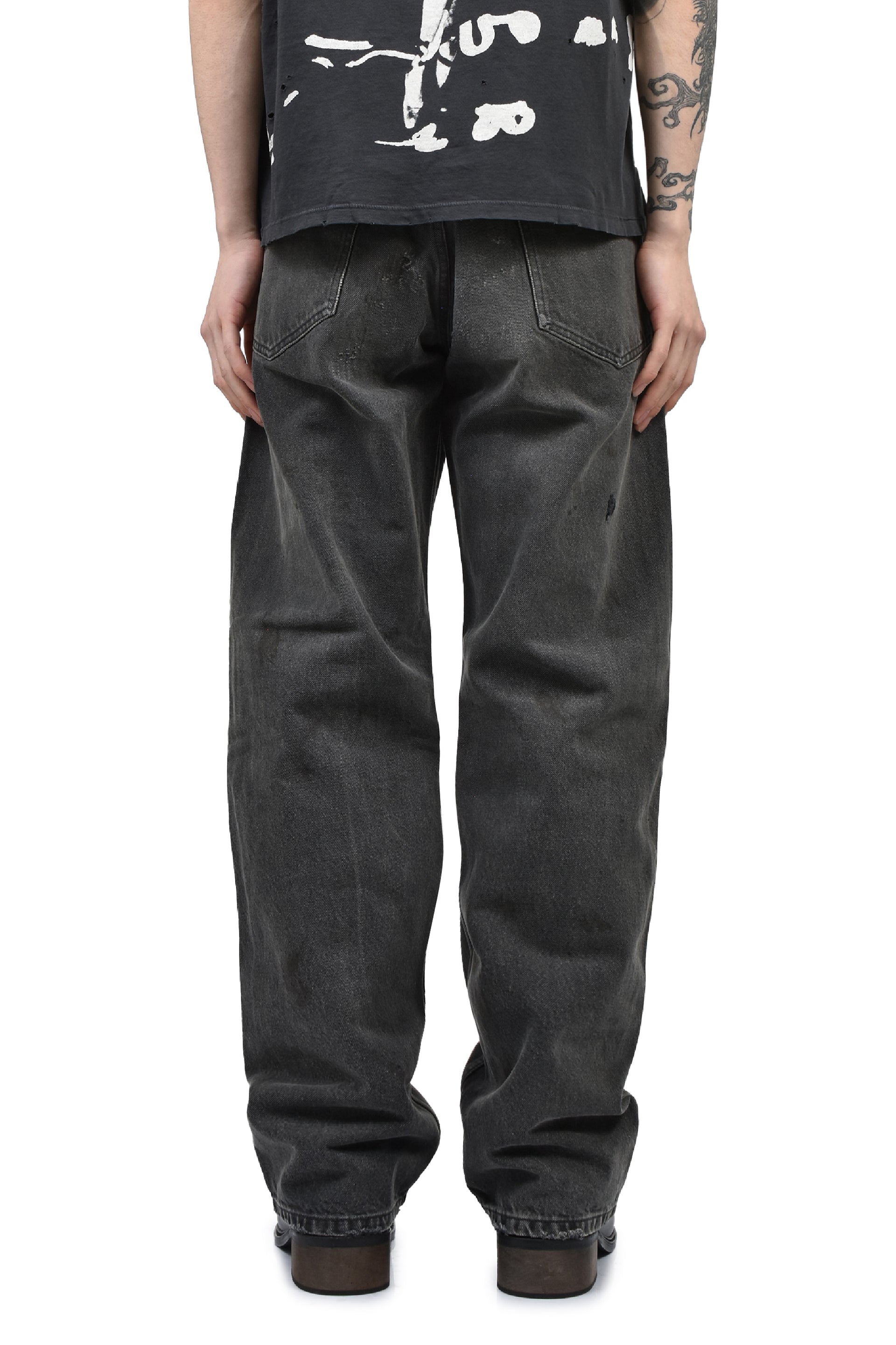 NEW STRAIGHT LEG JEANS / FADED BLK